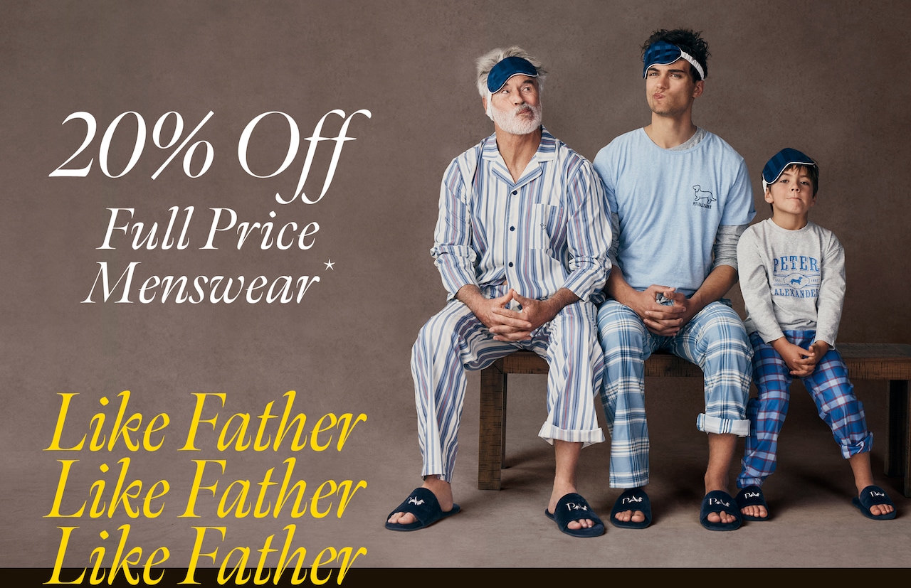 20% Off Full Price Menswear*