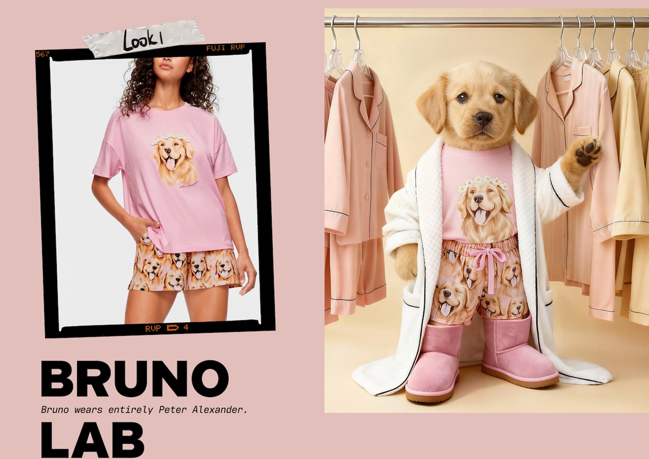Bruno Lab: Bruno wears entirely Peter Alexander.