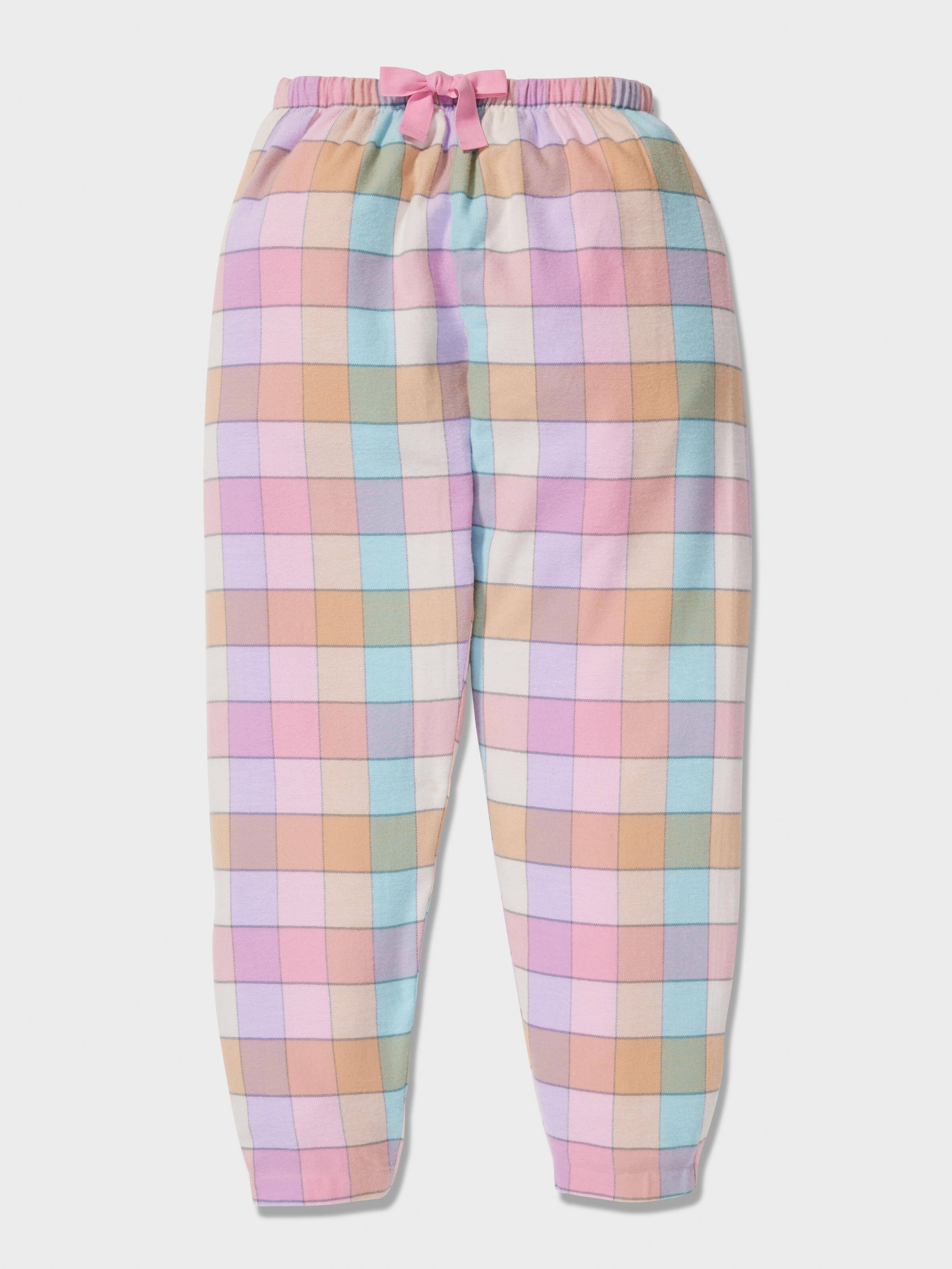 Girls Colourful Check Classic Pj Set