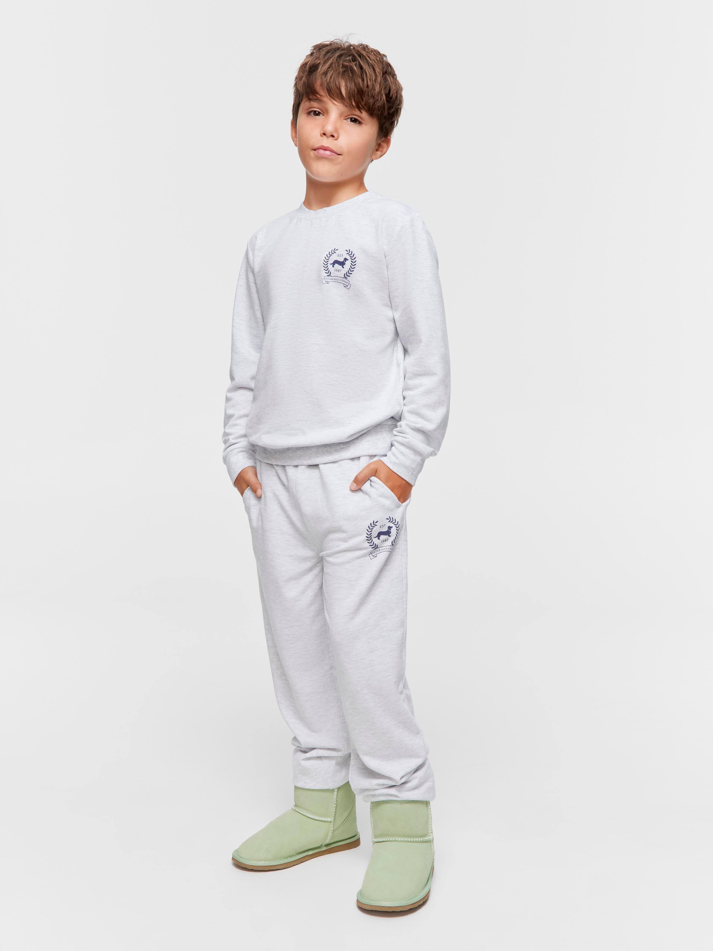 Boys Grey Heritage Pj Set