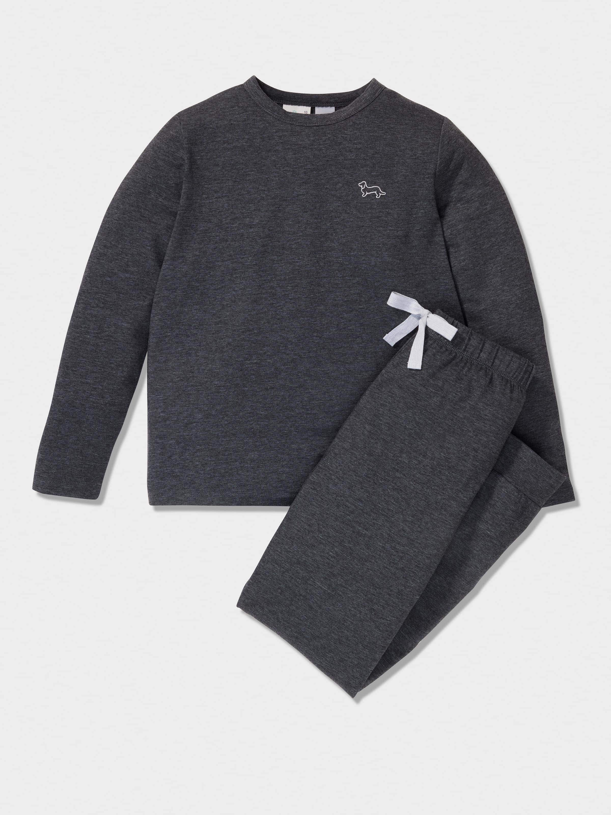 Boys Charcoal Marle Pj Set