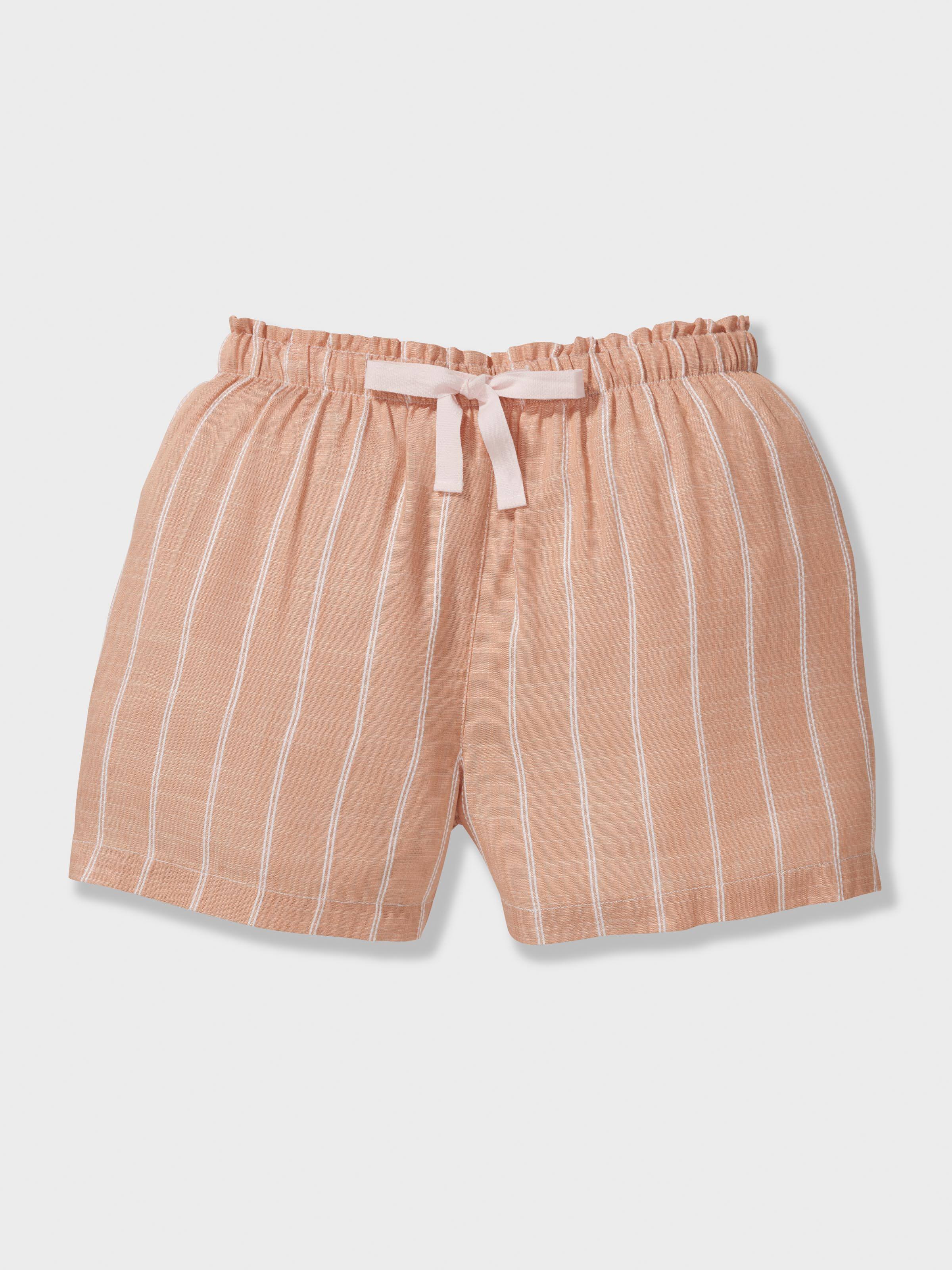 Girls Stripey Crop Classic Shortie Pj Set