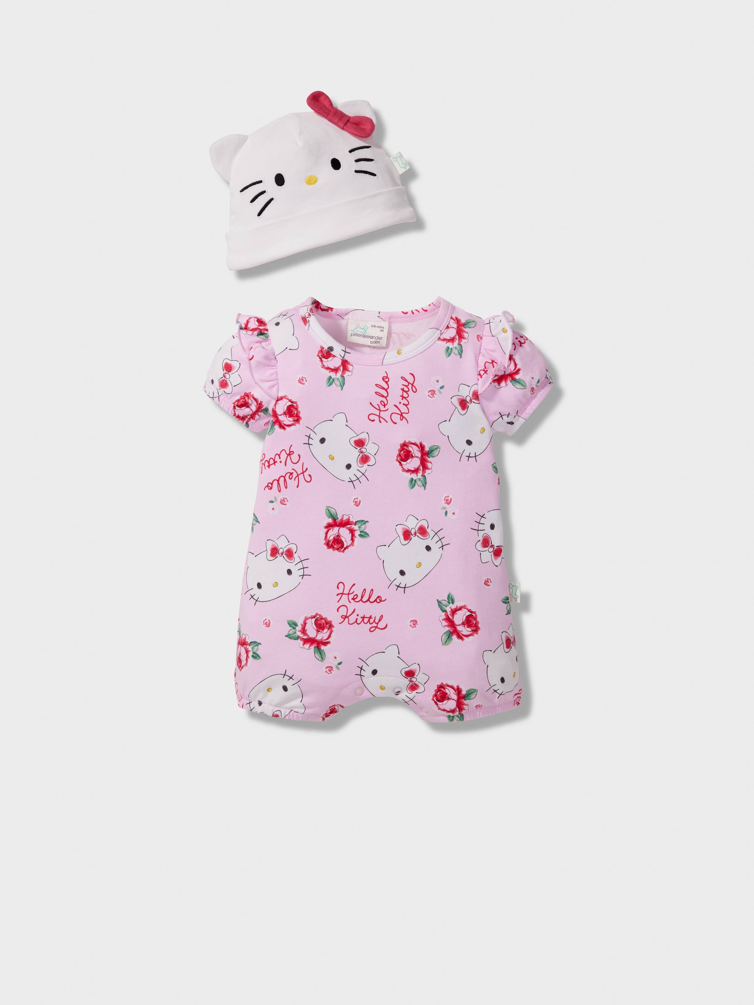 Baby Hello Kitty Romper & Beanie Set