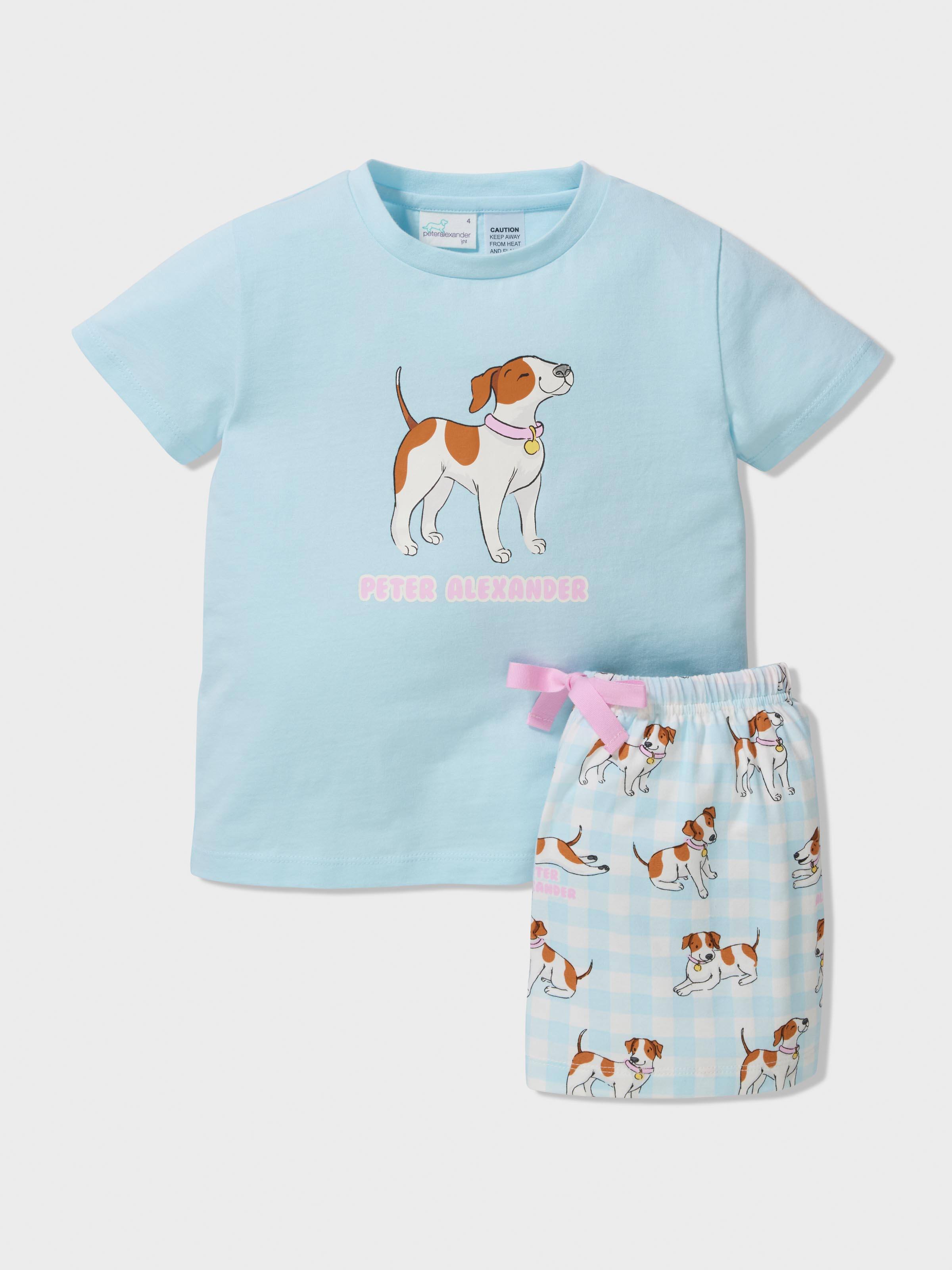 Jnr Girls Dog Check Pj Set
