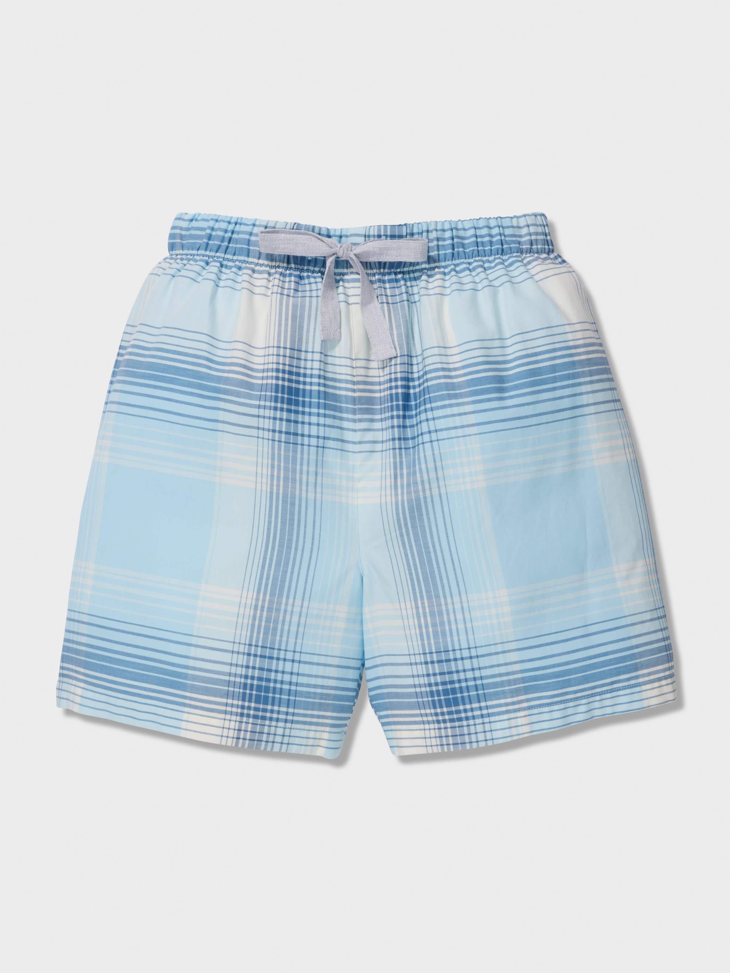 Boys Blue Check Classic Pj Set