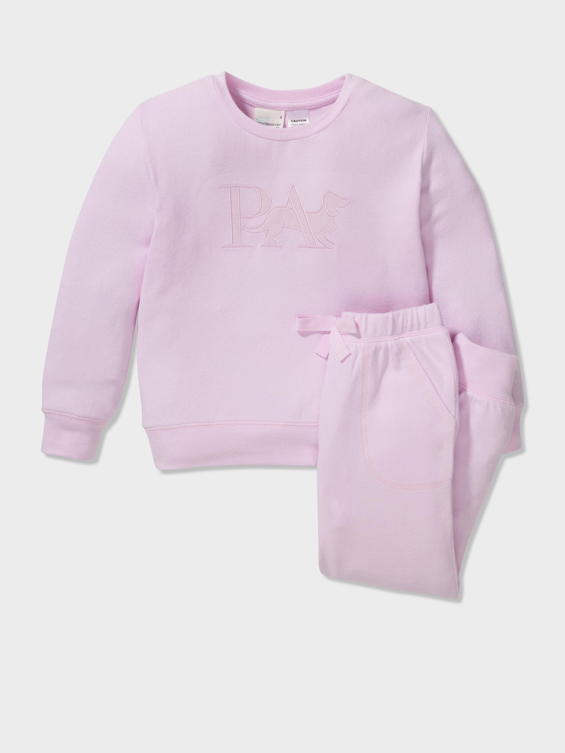Jnr Girls Pink Plush Pj Set