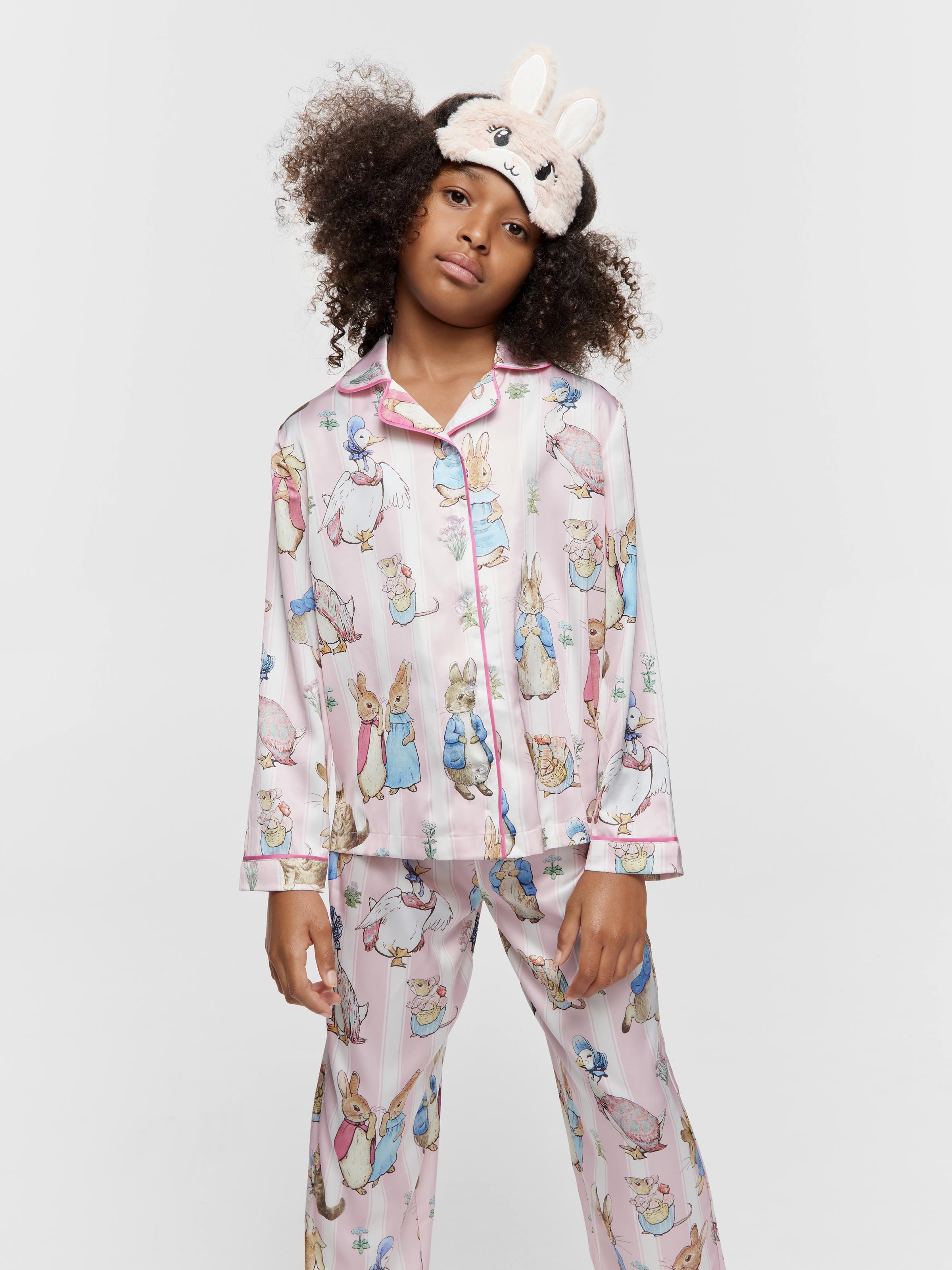 Girls Peter Rabbit Classic Satin Pj Set