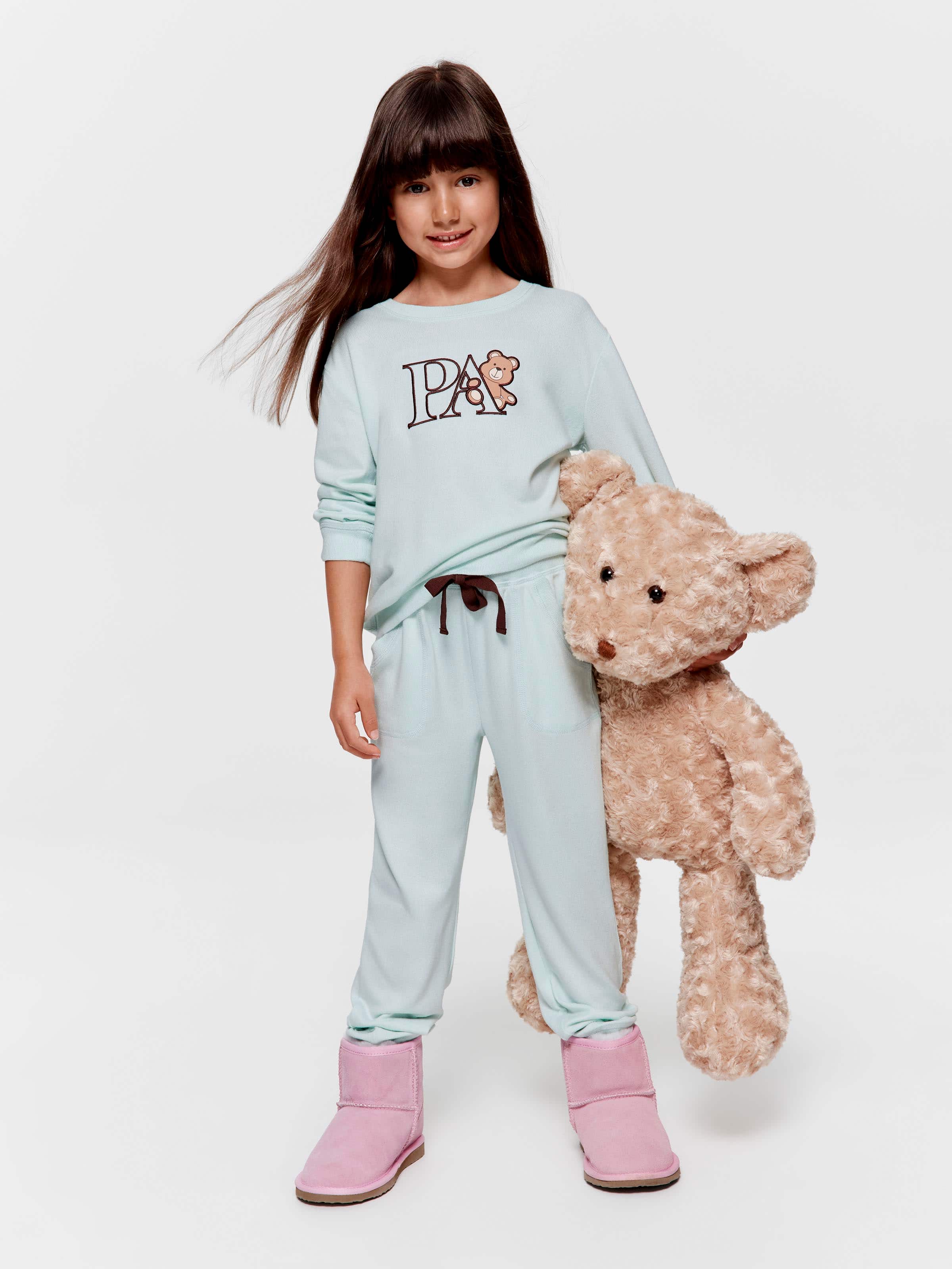 Jnr Girls Mint P.A. Long Pj Set