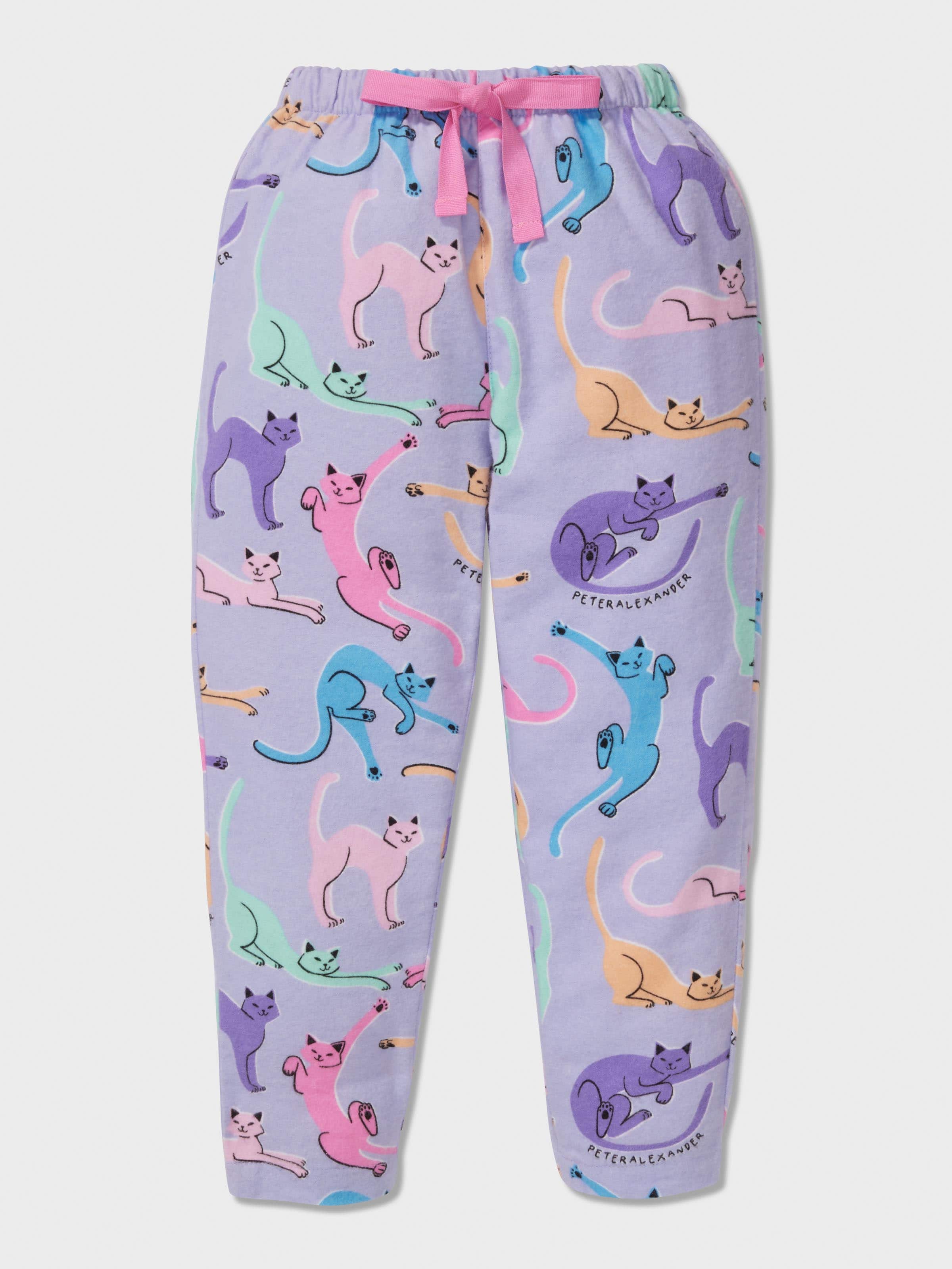 Jnr Girls Stretchy Cat Pj Set