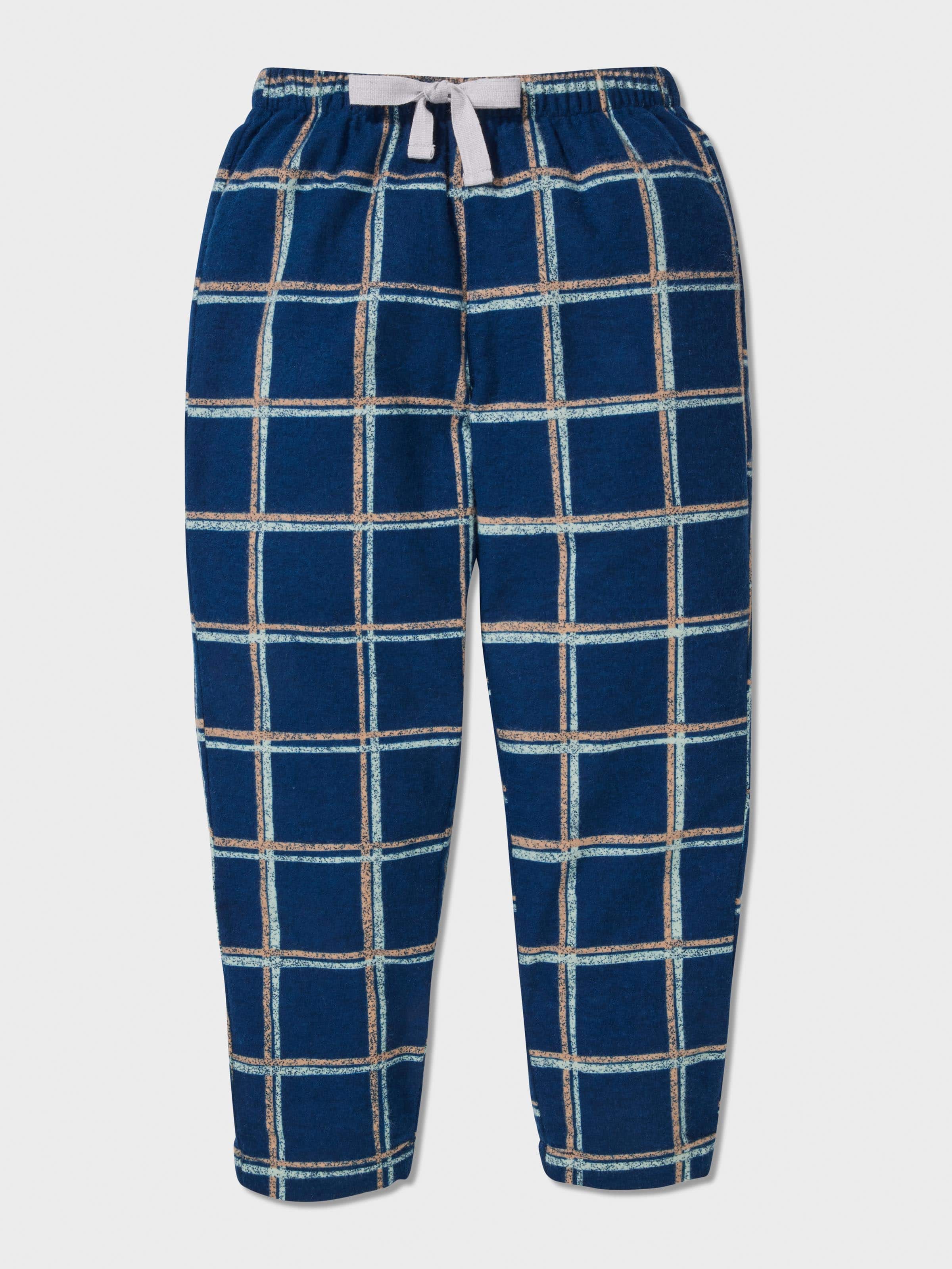 Boys Windowpane Check Pj Set