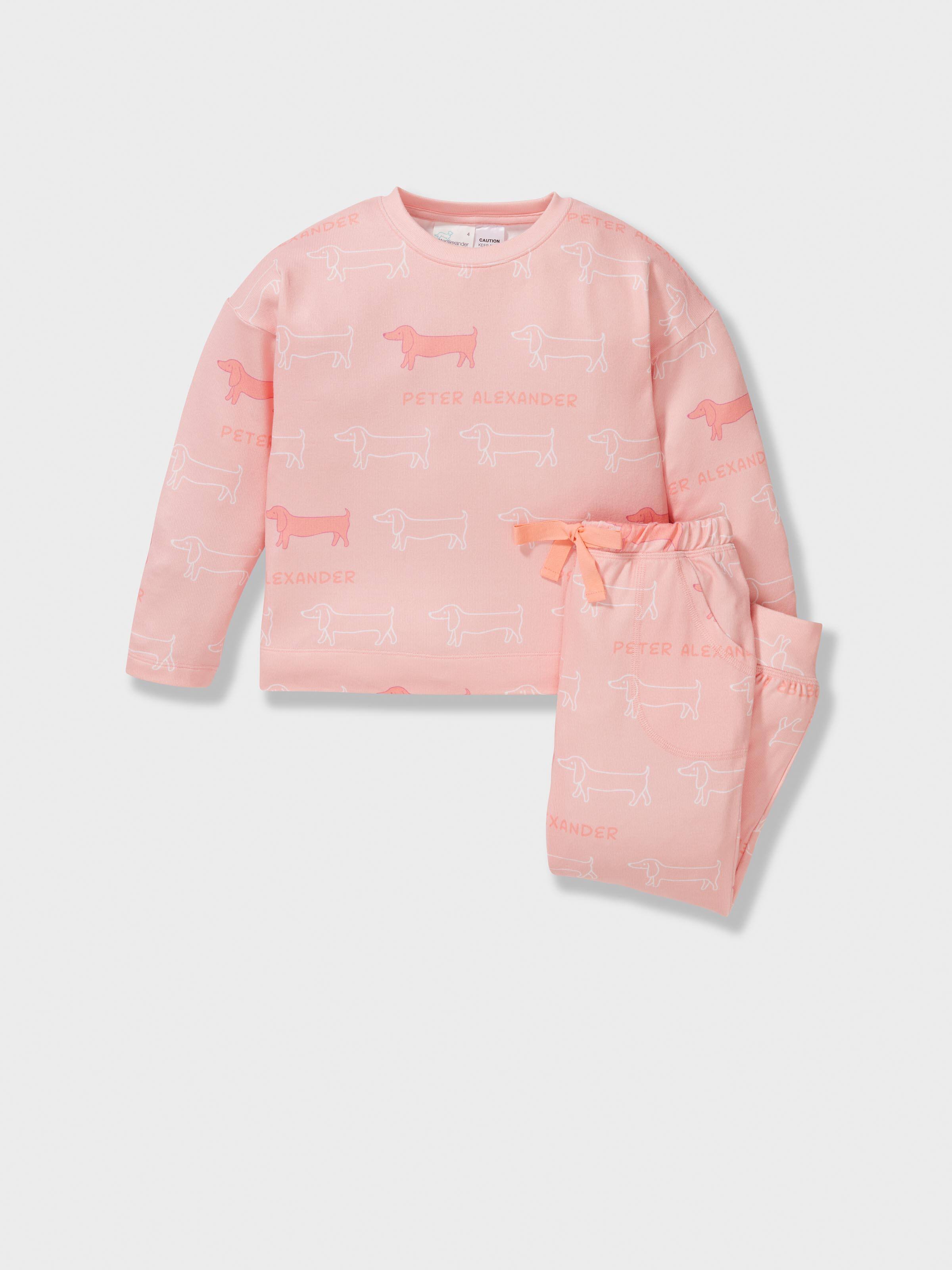 Jnr Girls Melon Penny Print Pj Set