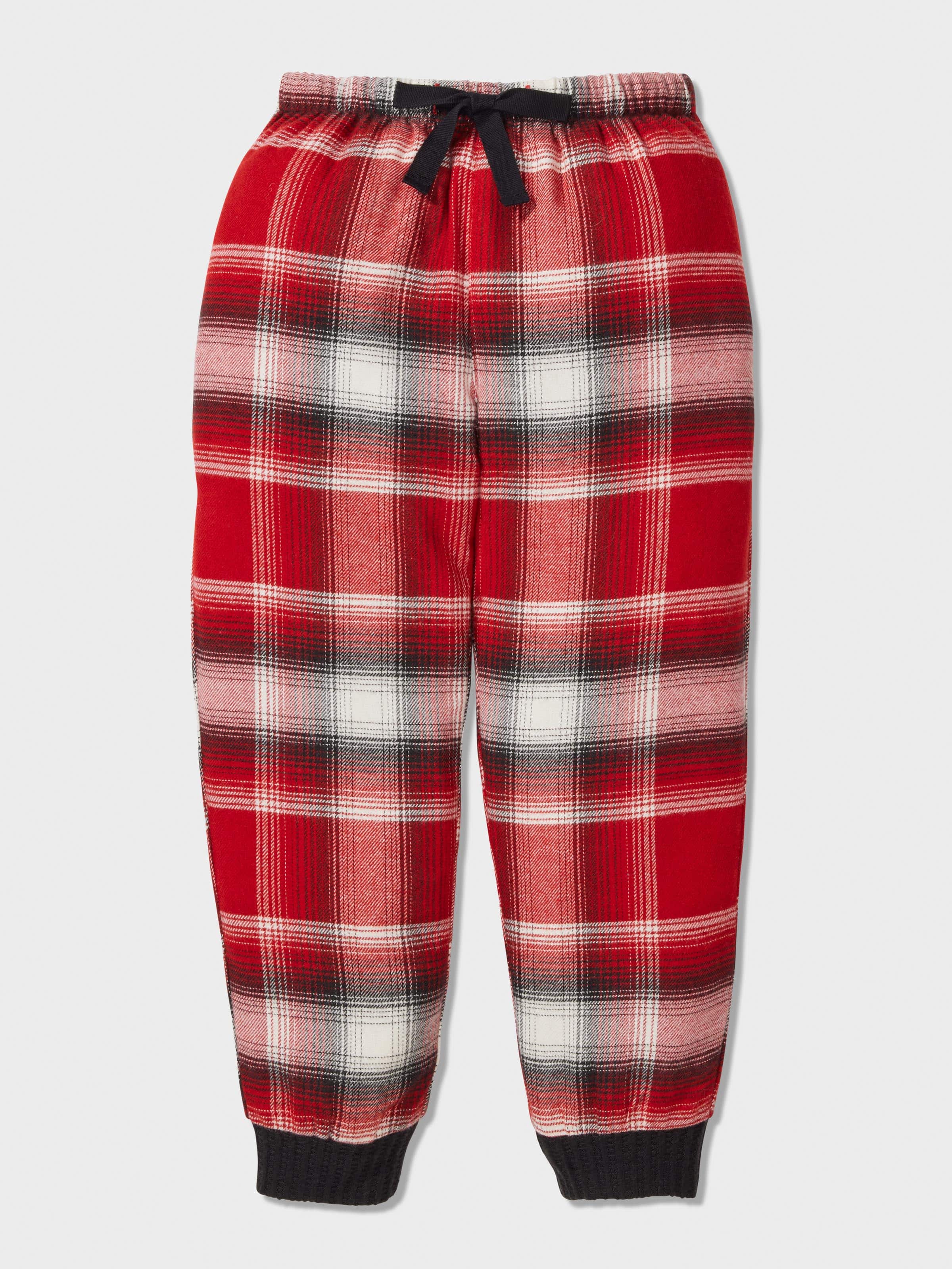 Jnr Boys Red Check Long Pj Set