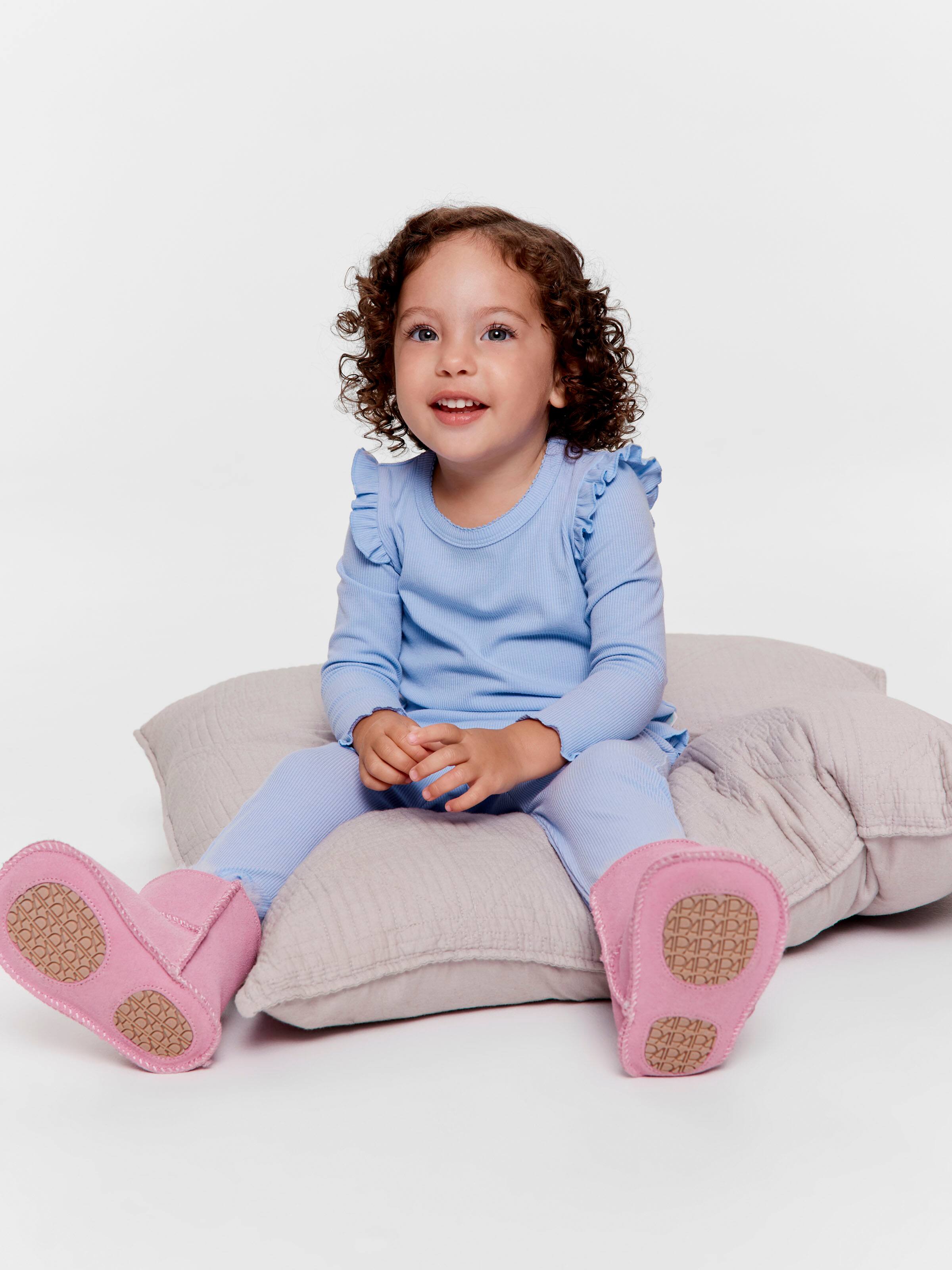 Baby Girl Rib Long Pj Set