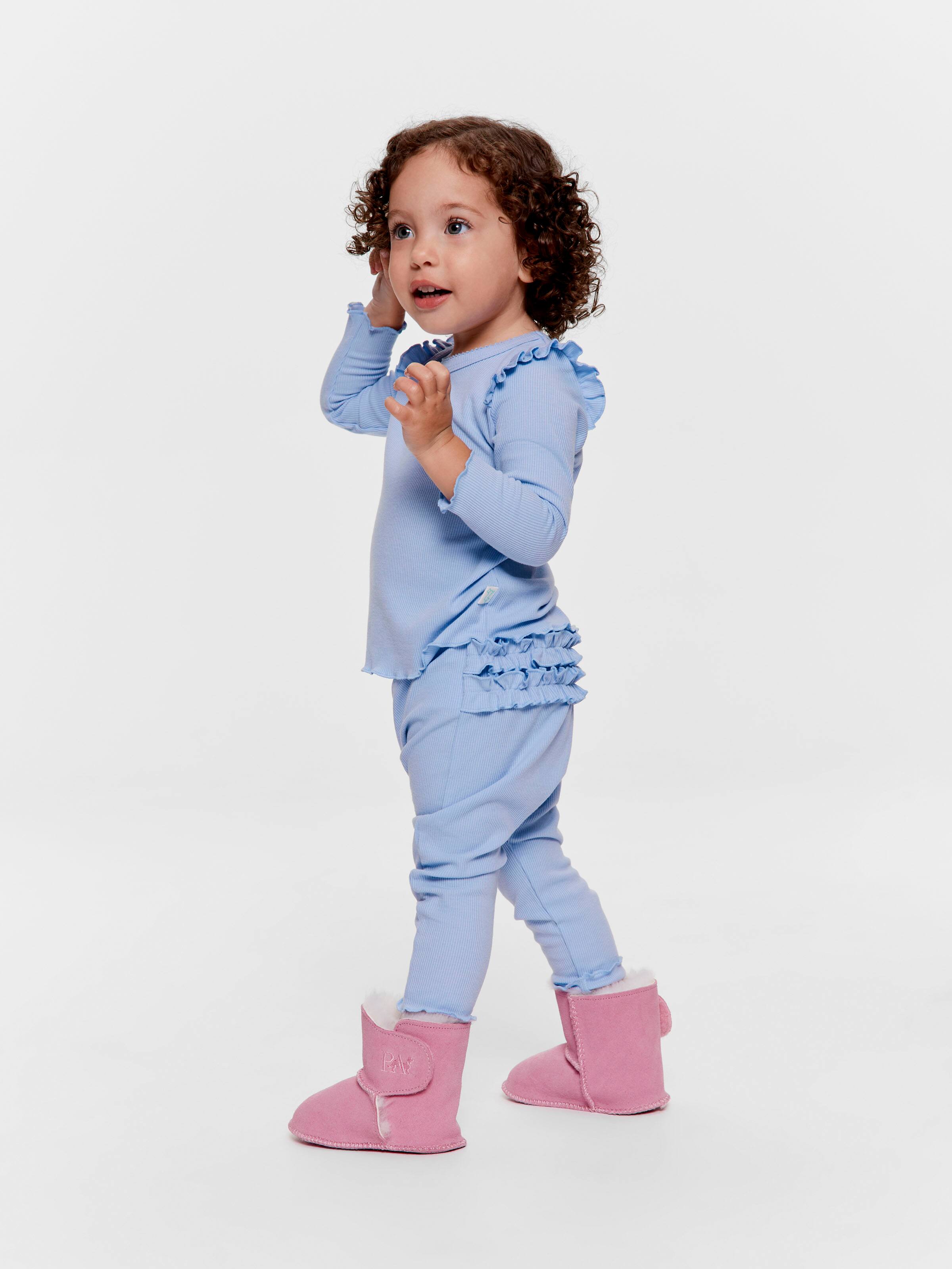 Baby Girl Rib Long Pj Set