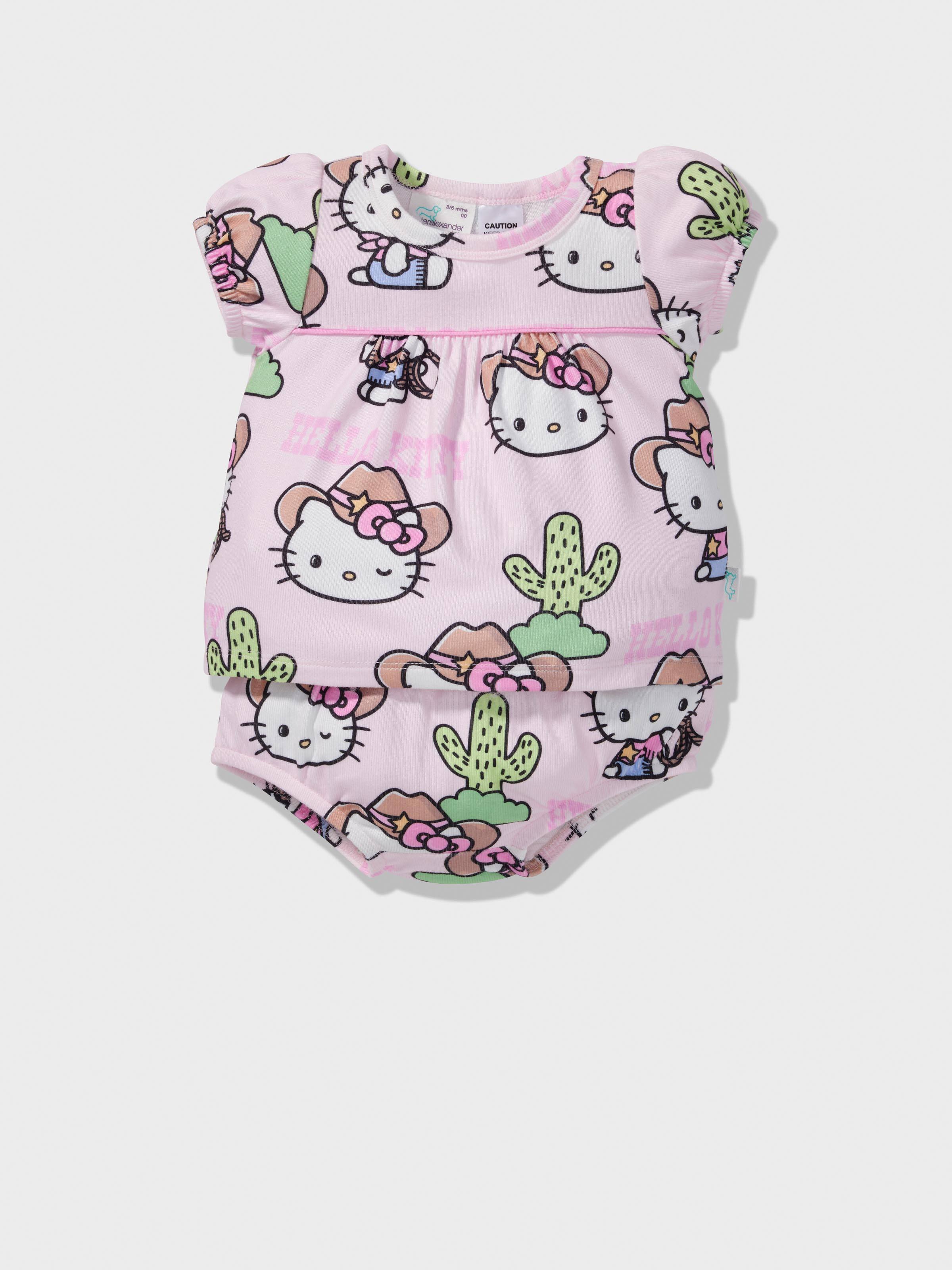 Baby Hello Kitty Cowboy Short Plush Pj Set