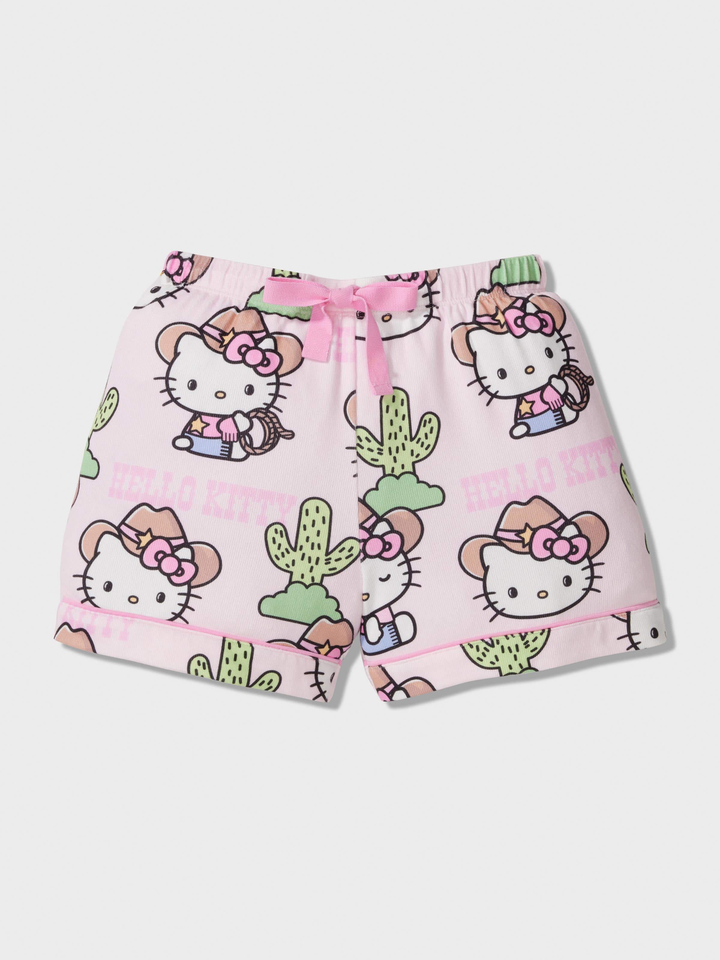 Jnr Girls Hello Kitty Plush Classic Shortie PJ Set