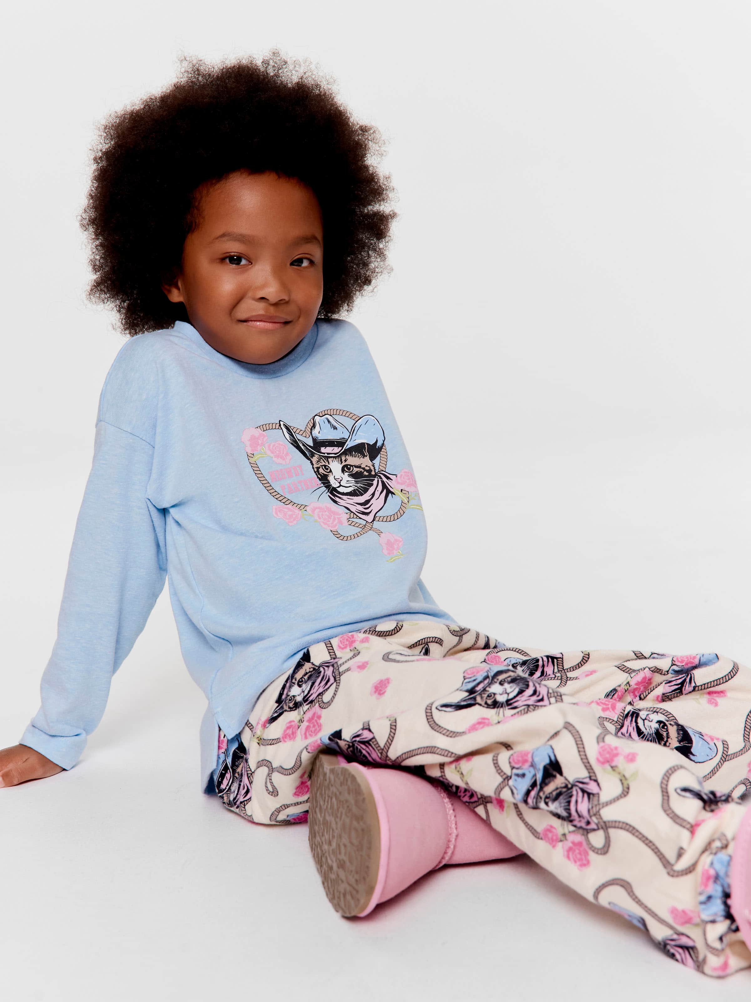 Jnr Girls Cowboy Cat Long Set