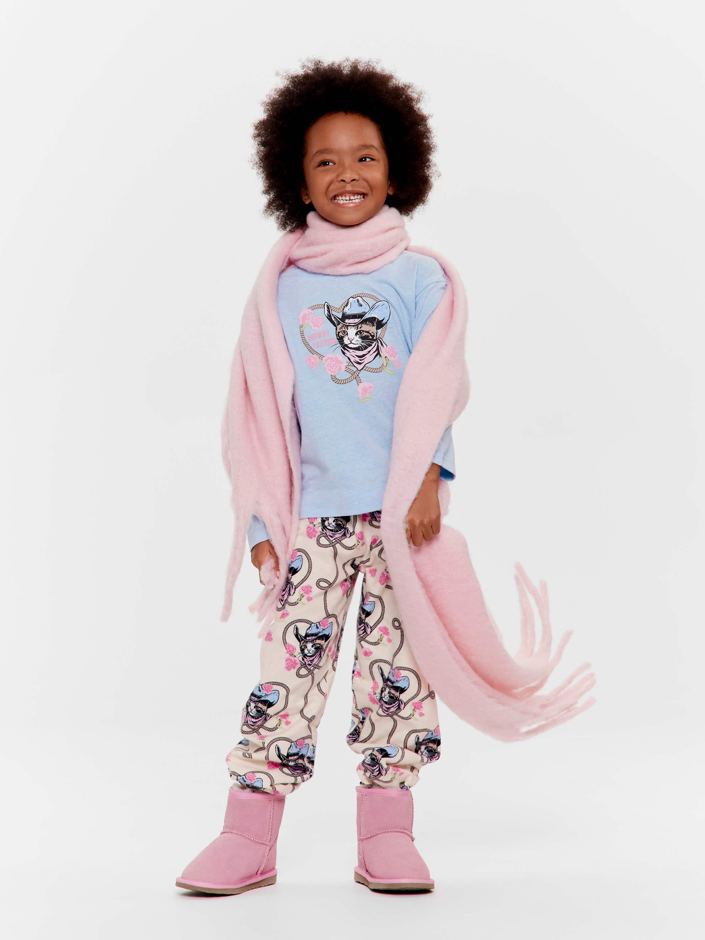 Jnr Girls Cowboy Cat Long Set