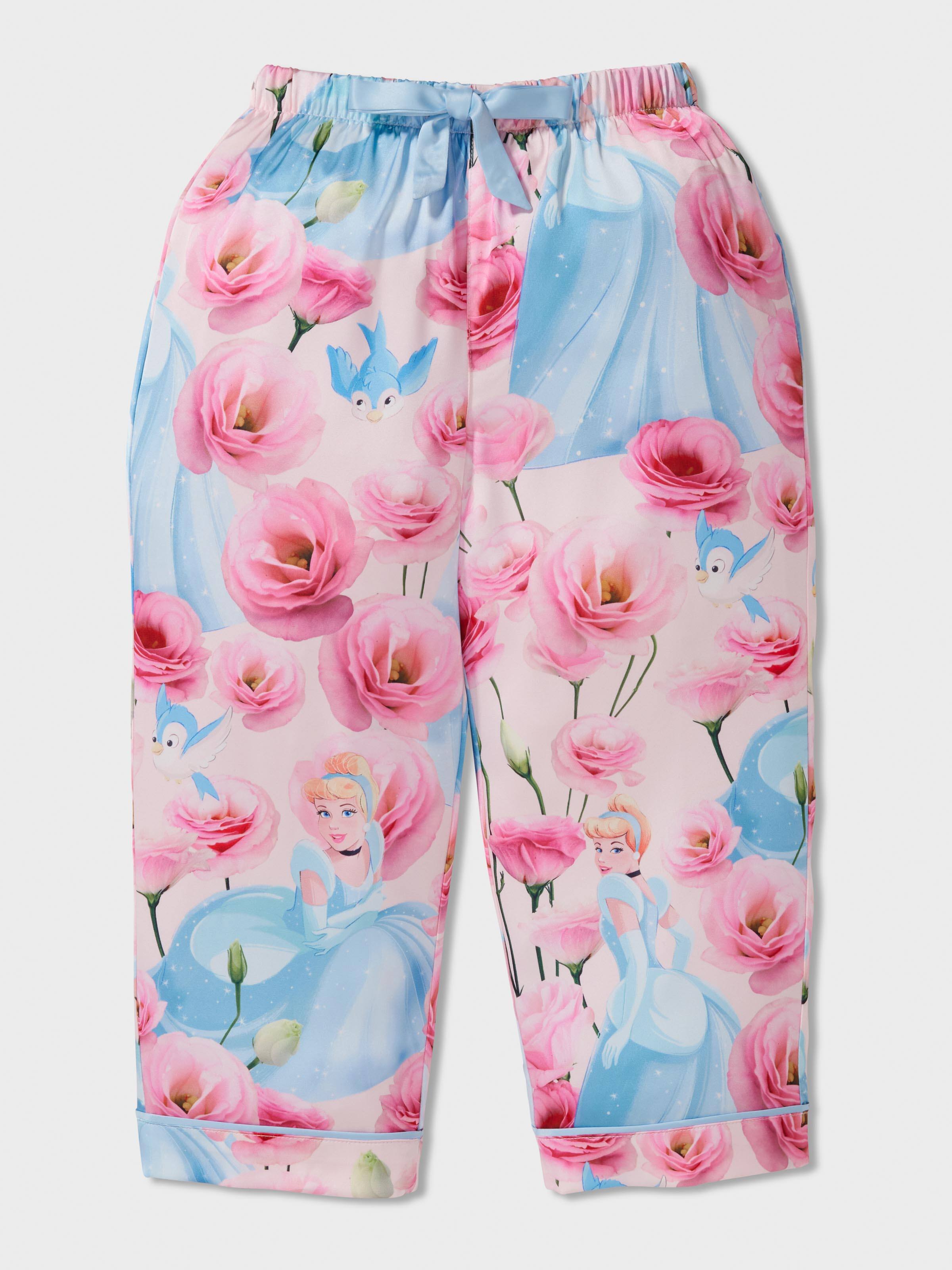 Jnr Girls Disney Cinderella Satin Long Classic Pj Set