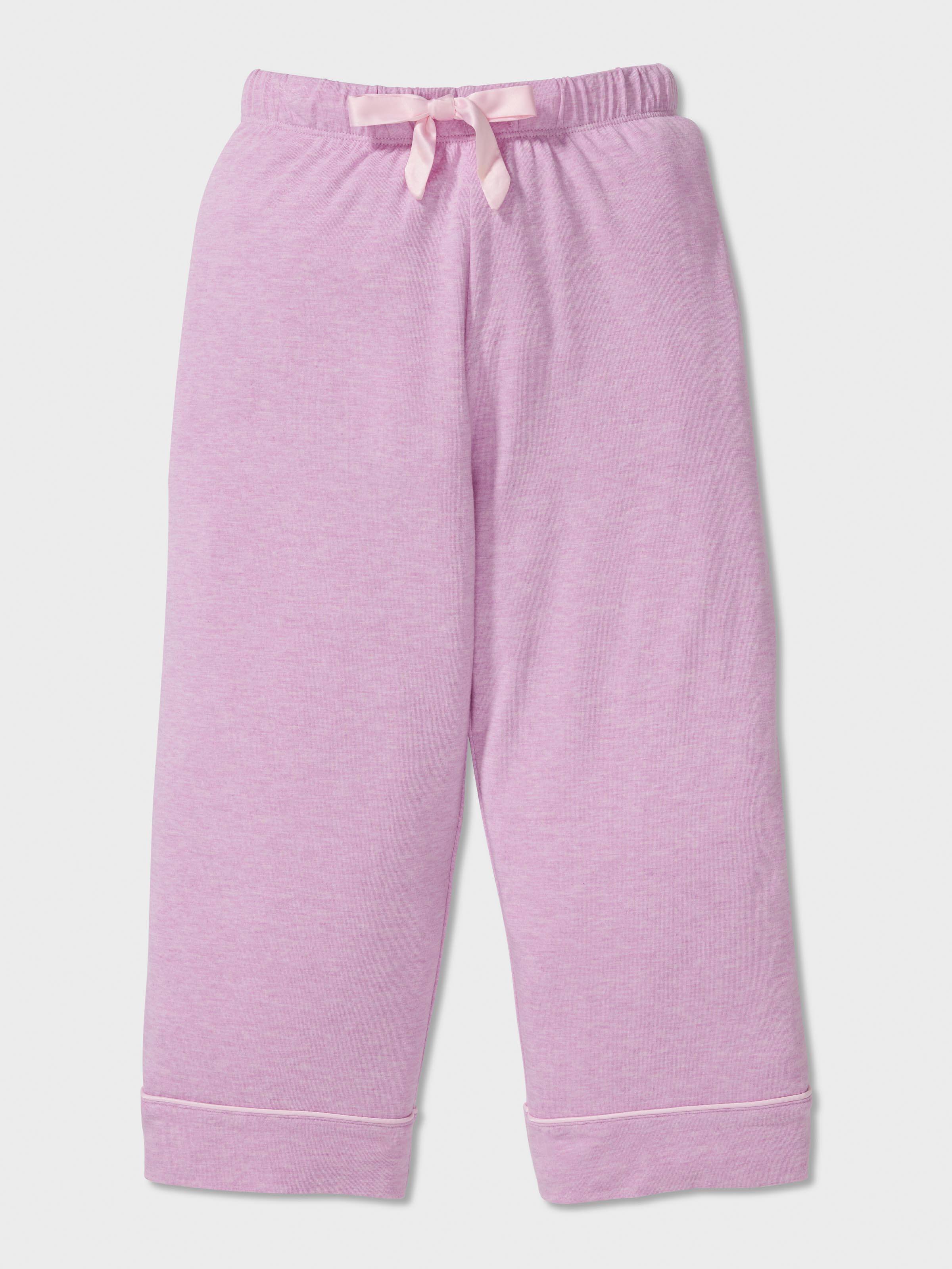 Jnr Girls Lilac Bamboo Long Classic Pj Set