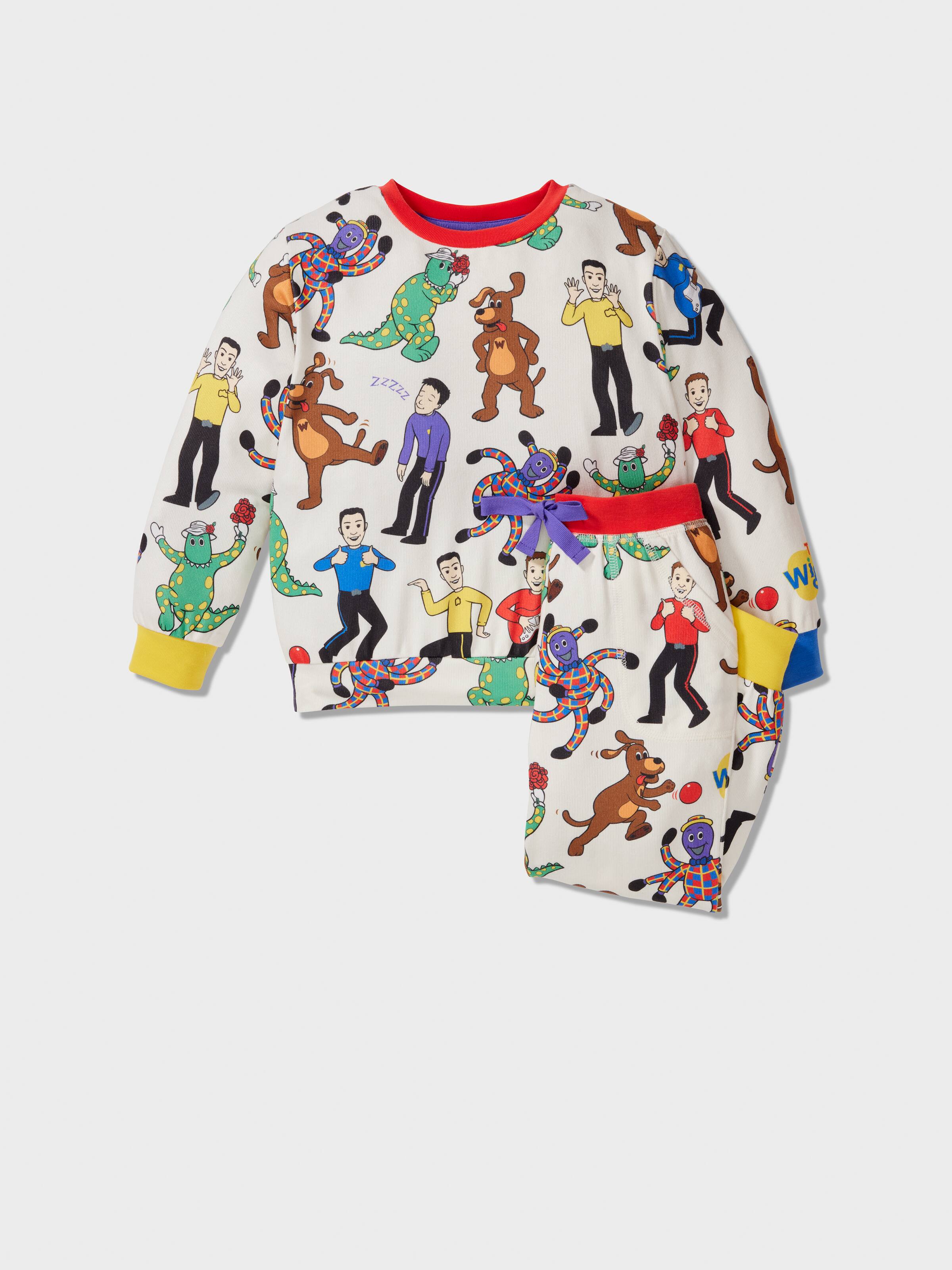 Jnr Kids The Wiggles Plush Long Pj Set