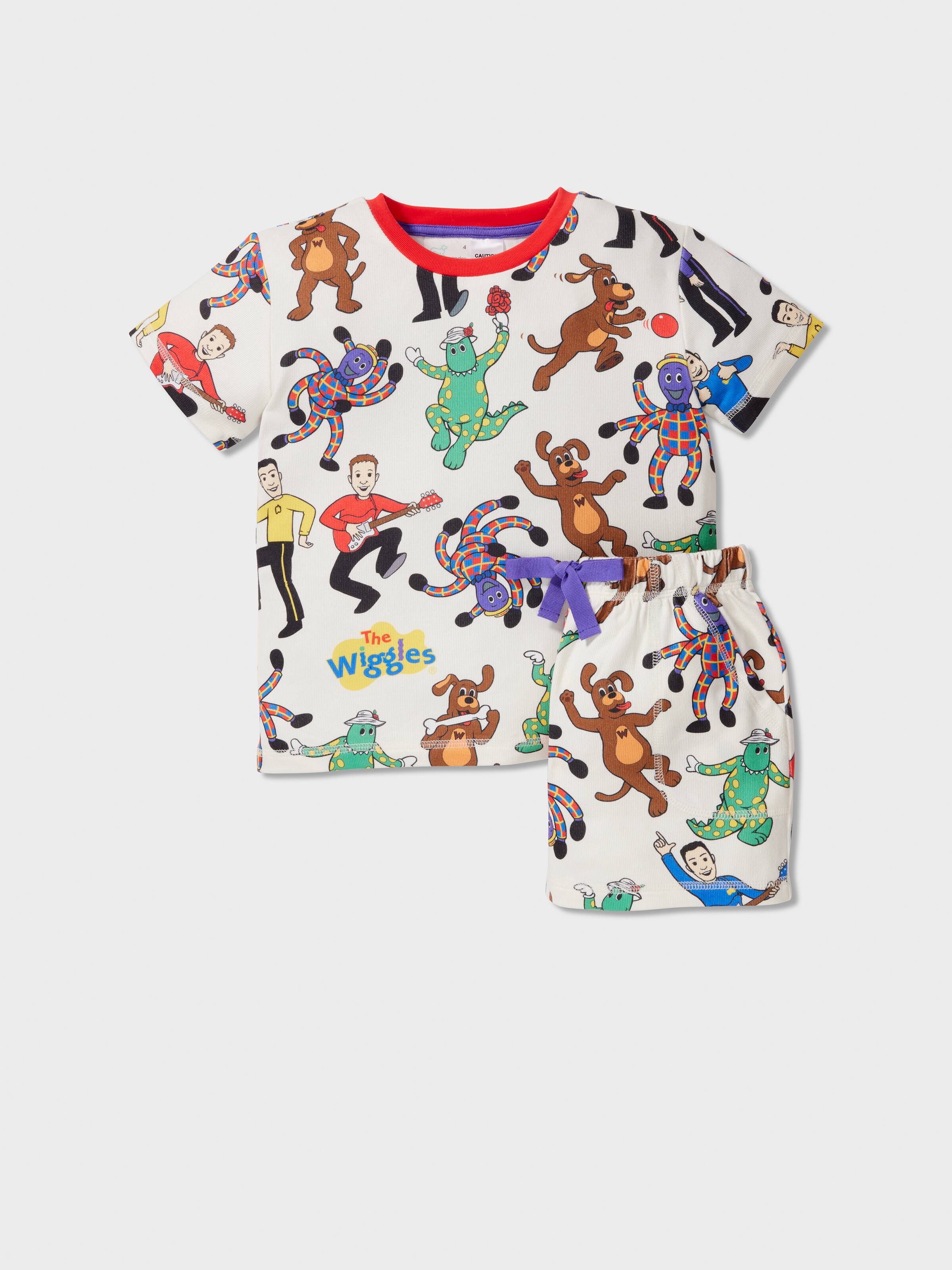 Jnr Kids The Wiggles Plush Short Pj Set