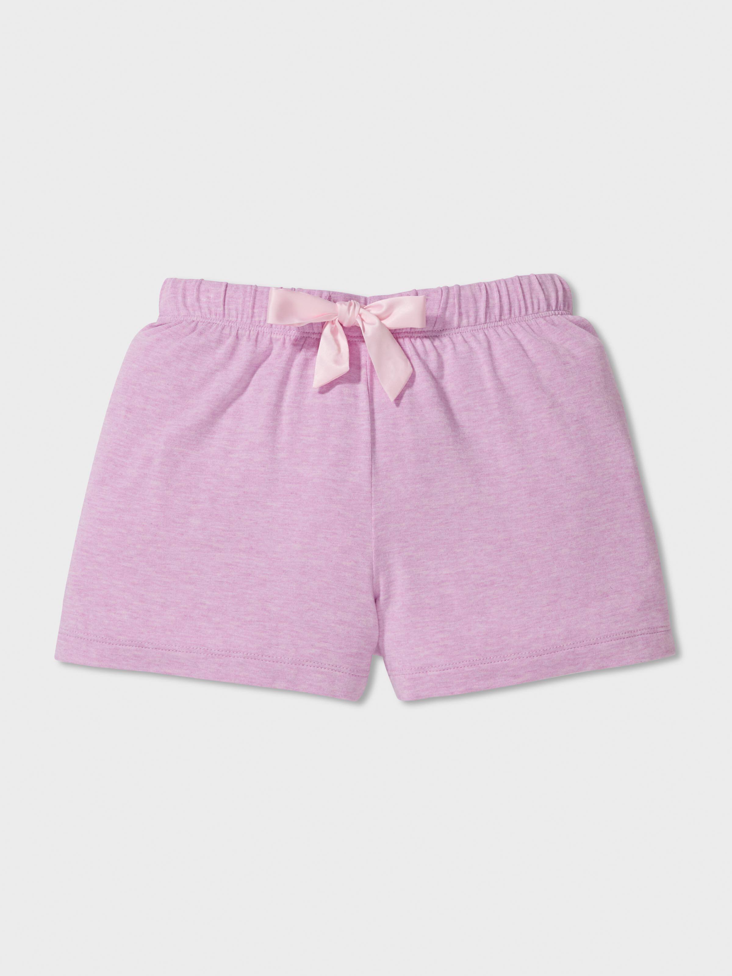 Jnr Girls Lilac Bamboo Short Classic Pj Set