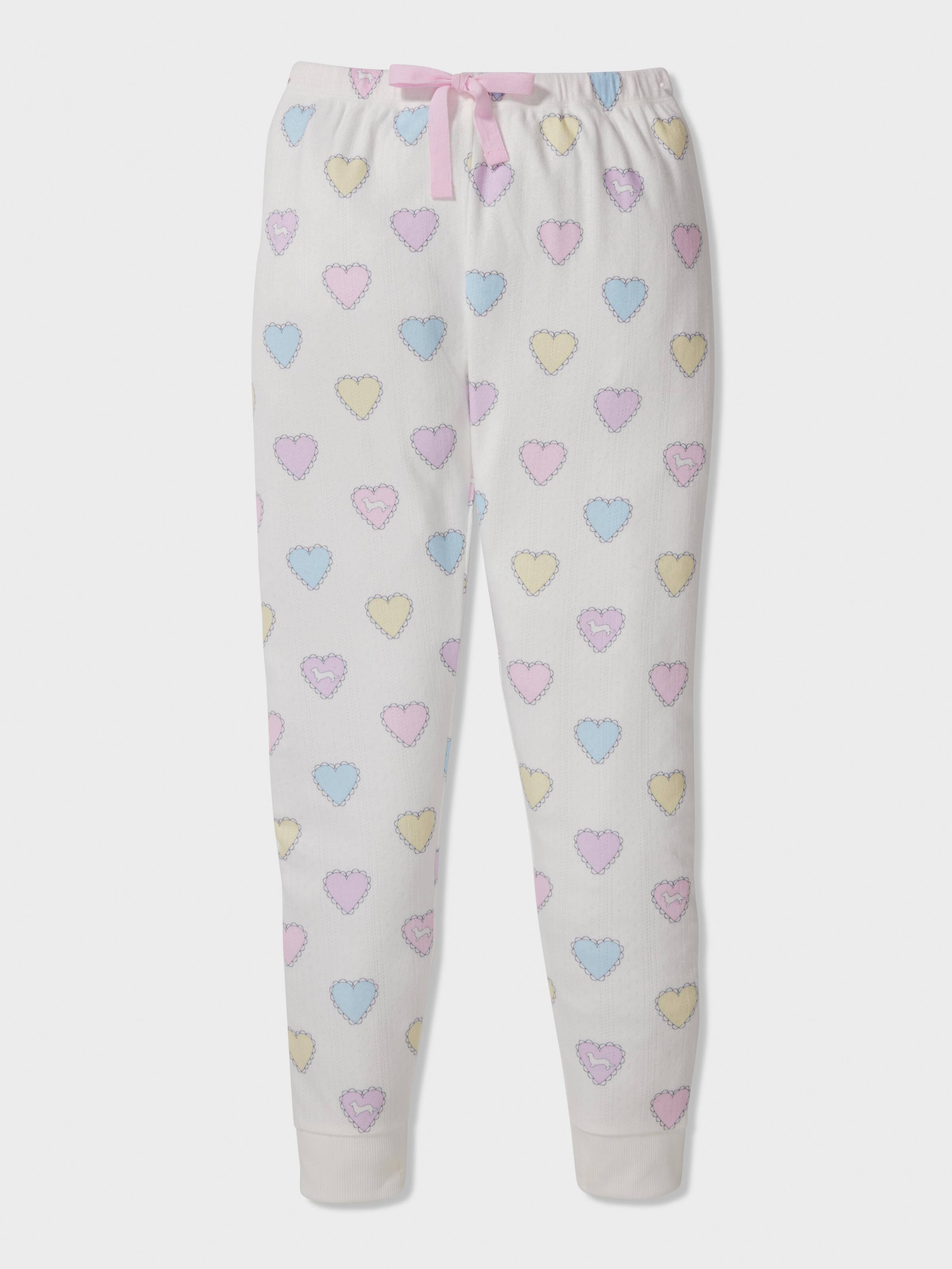 Girls Rainbow Heart Long Pj Set