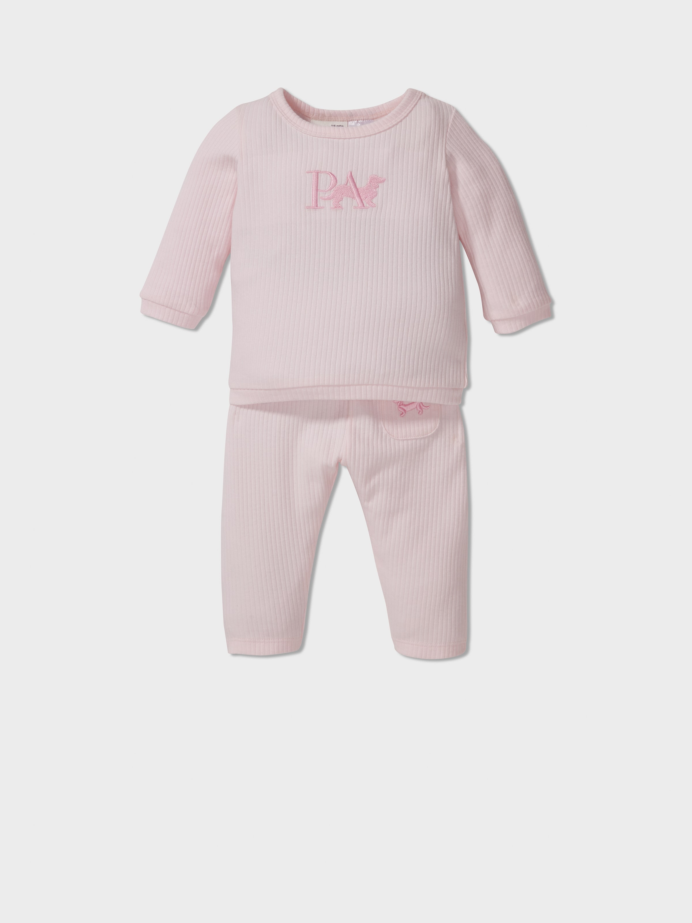 Baby Organic Pink Long Pj Set