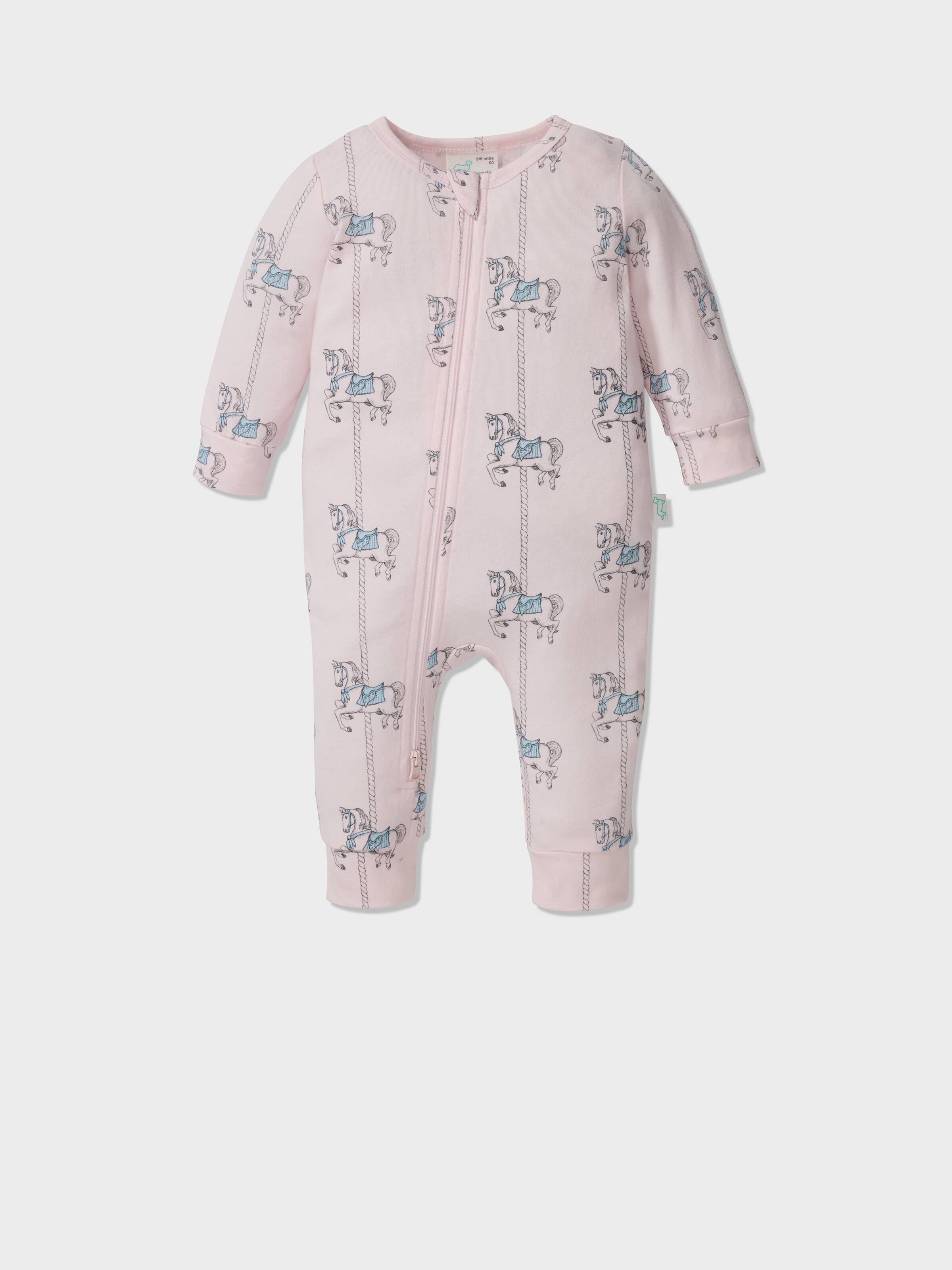 Baby Organic Horse Carousel Onesie