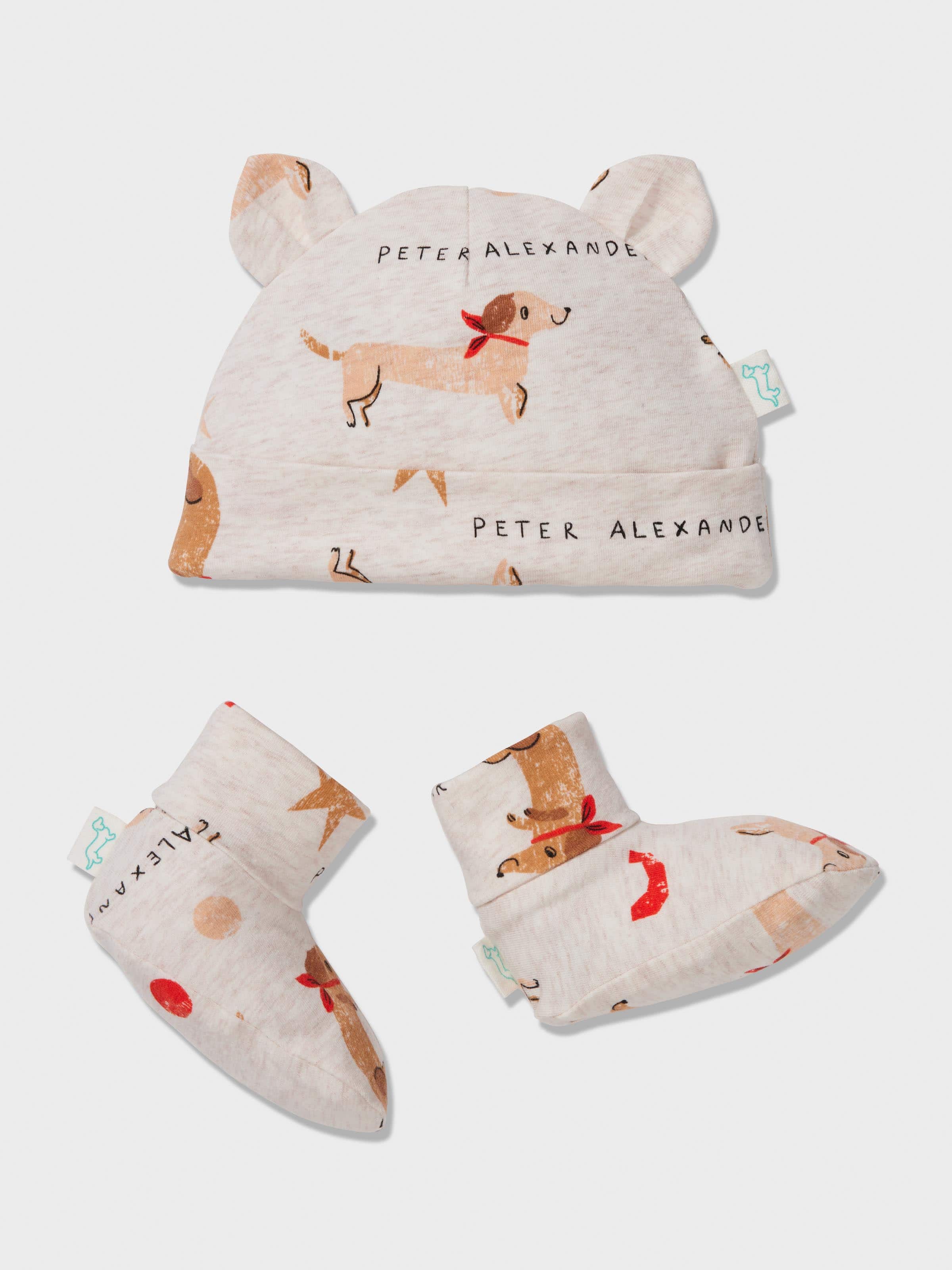 Baby Organic Penny Stars Beanie & Booties Set