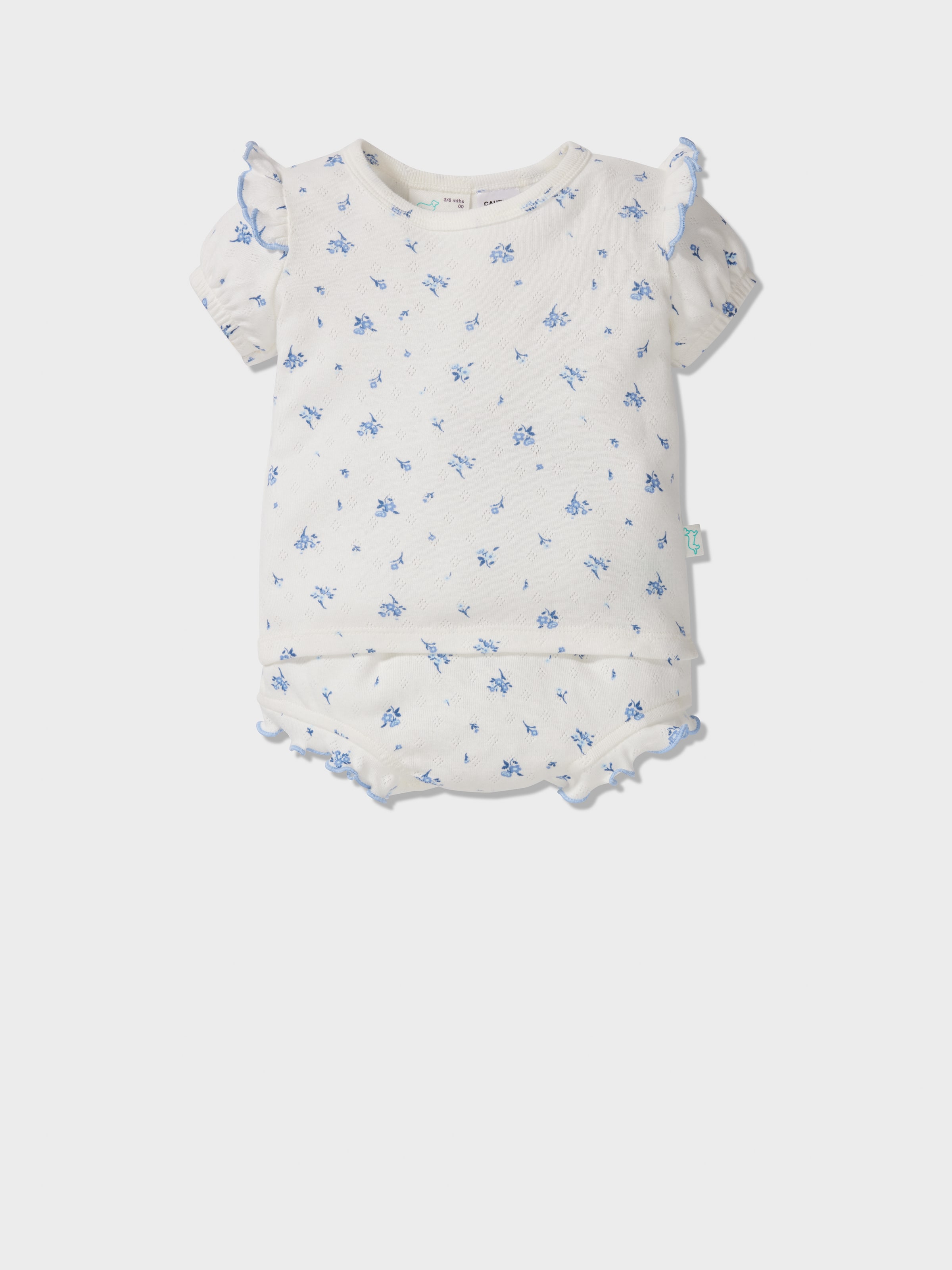Baby Organic Ditsy Floral Pointelle Short Pj Set