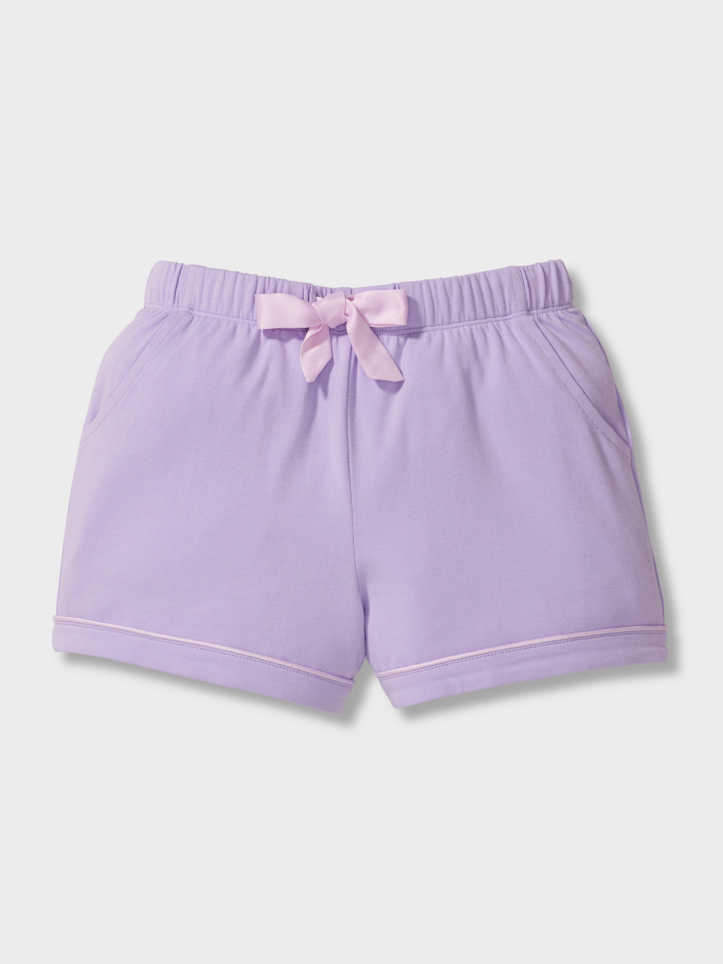 Girls Lilac Bamboo Classic Shortie Pj Set