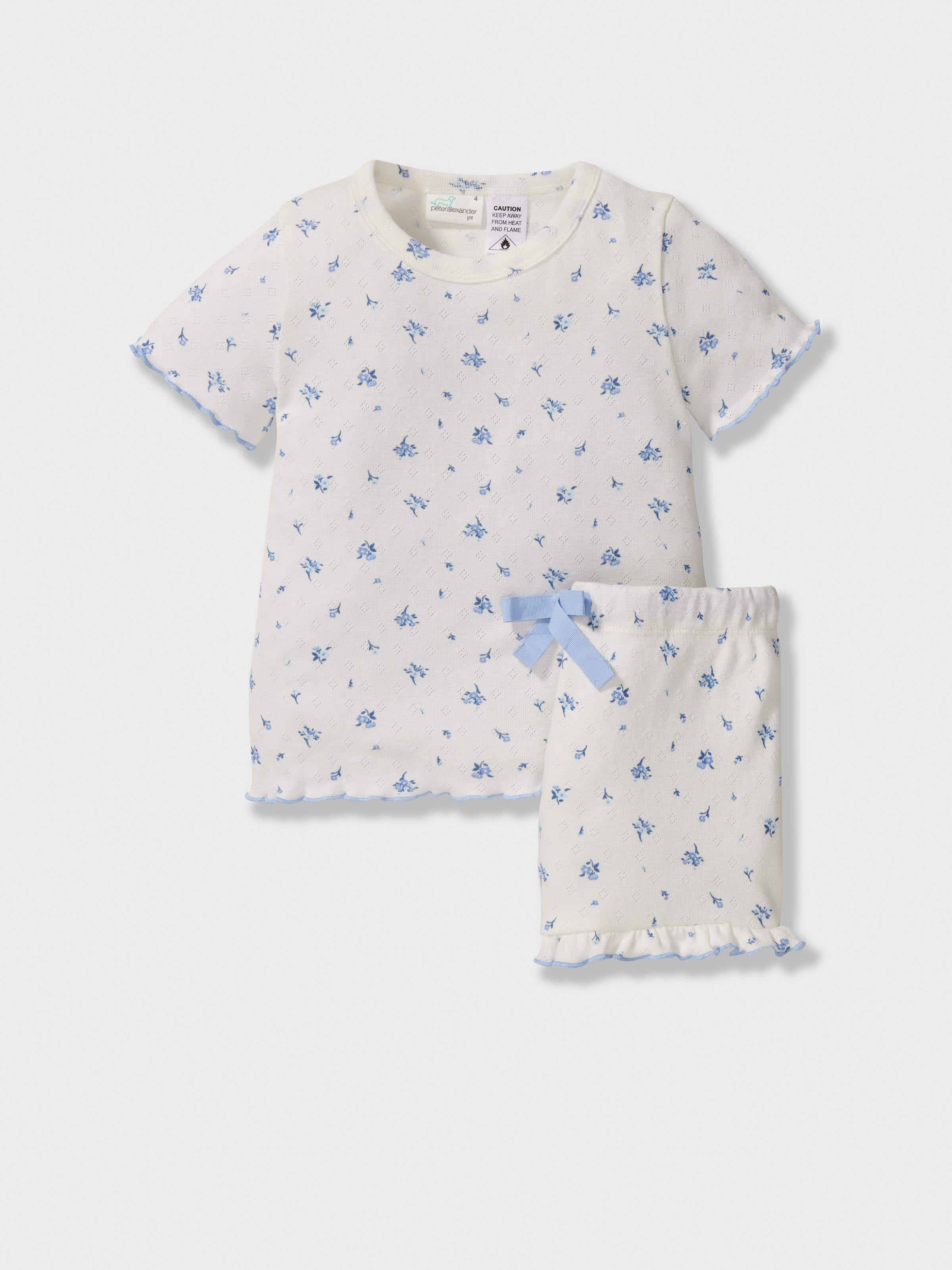 Jnr Girls Organic Ditsy Floral Short Pj Set