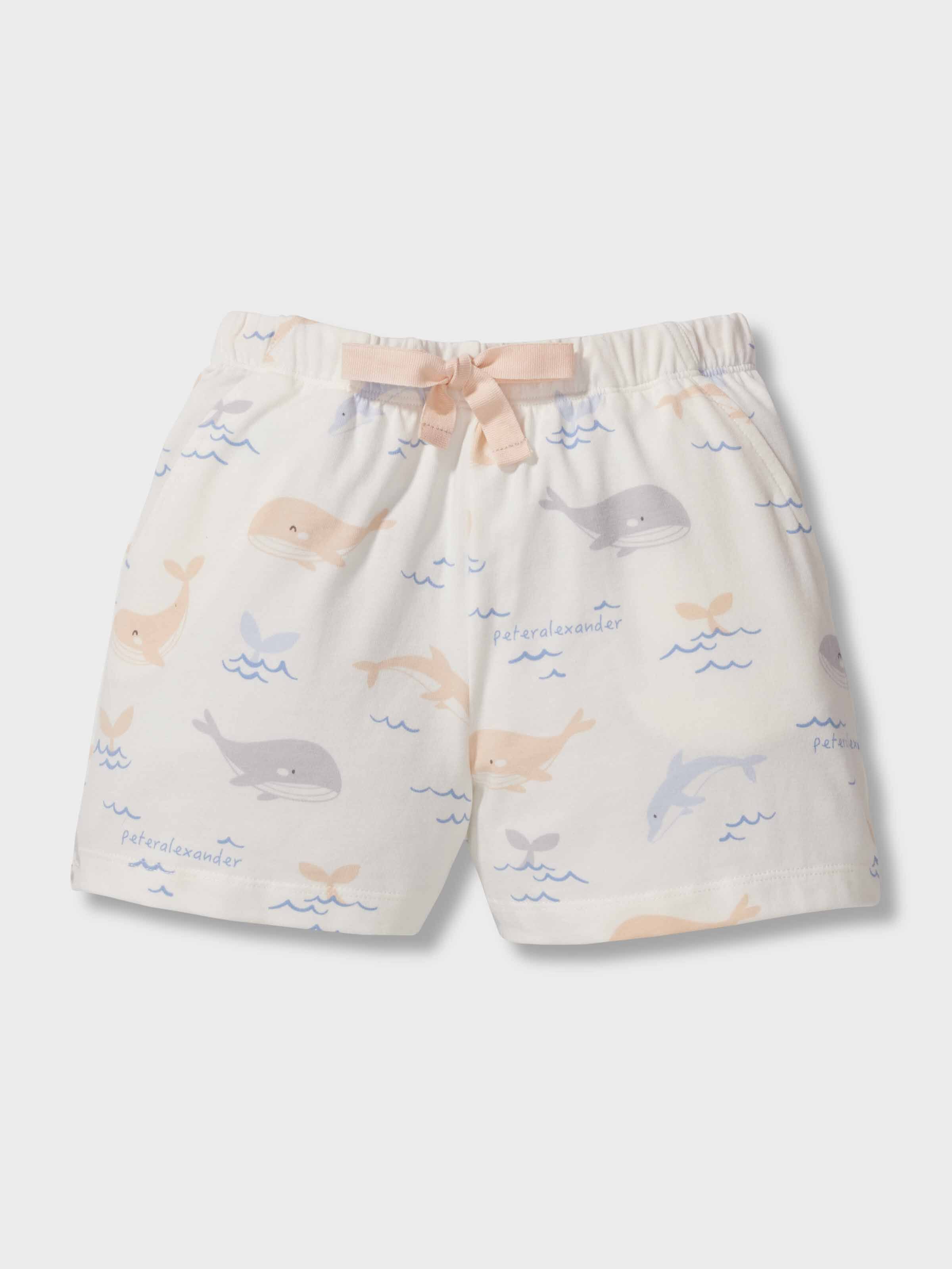 Jnr Kids Organic Whale Short Pj Set