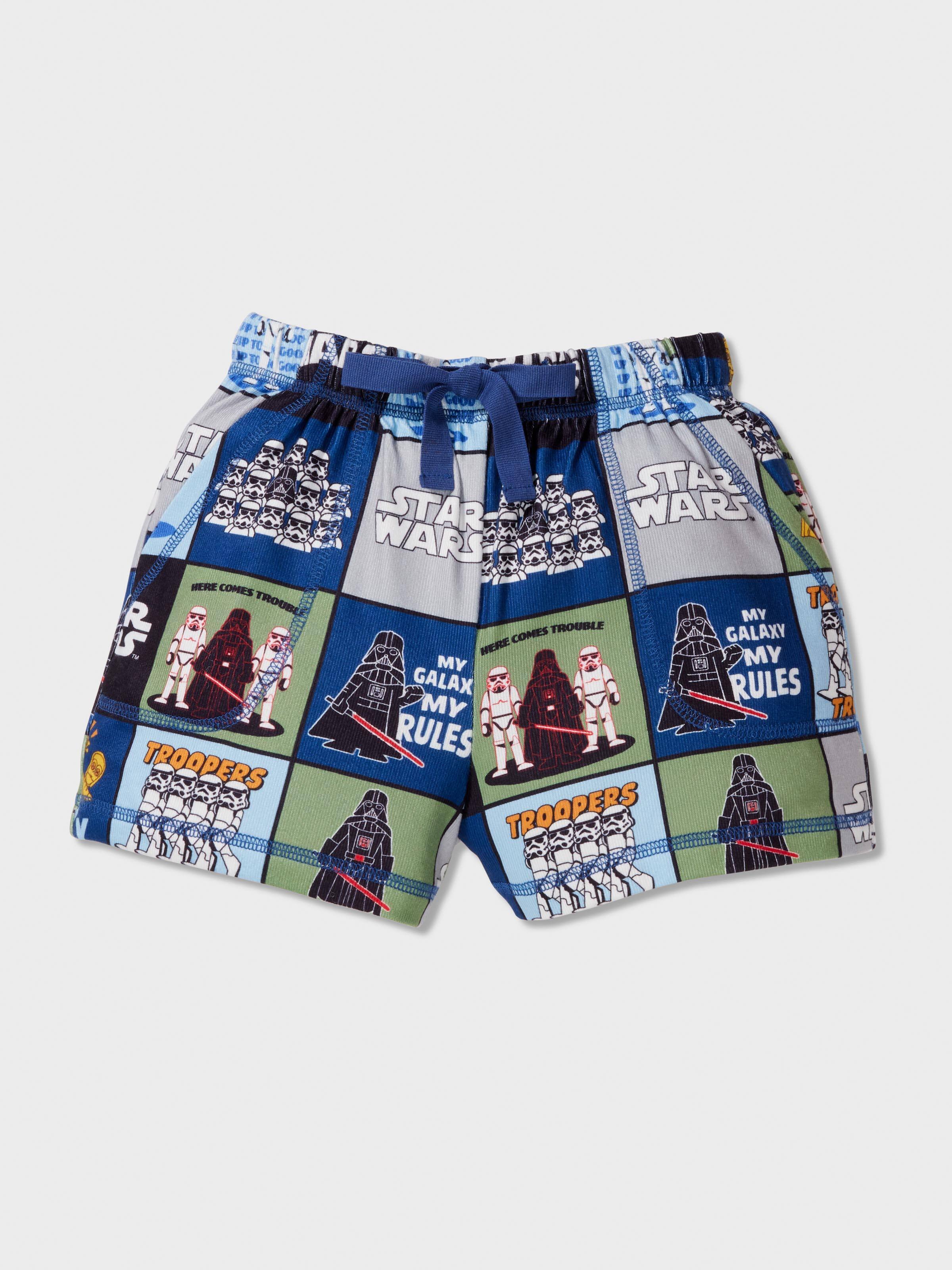 Jnr Boys Star Wars 'Trouble' Short Plush Pj Set