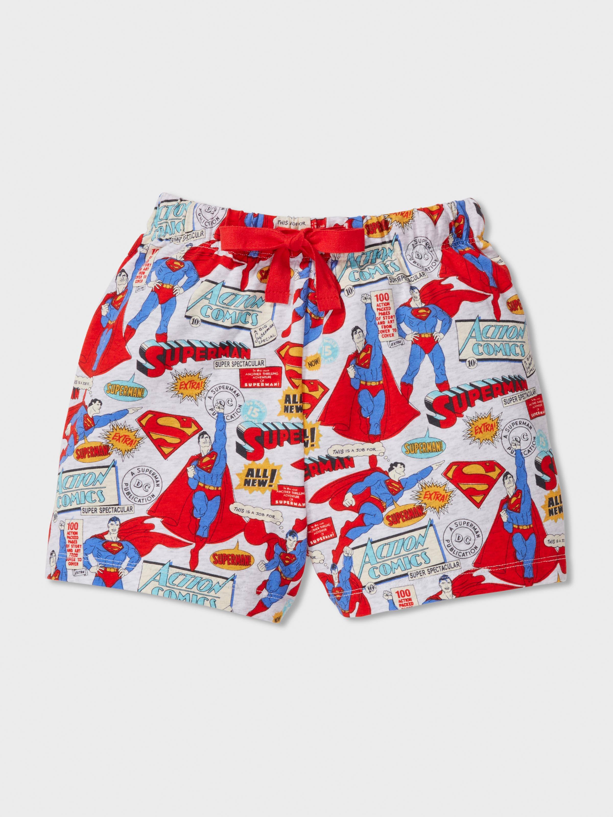 Jnr Boys Superman Comic Short Pj Set