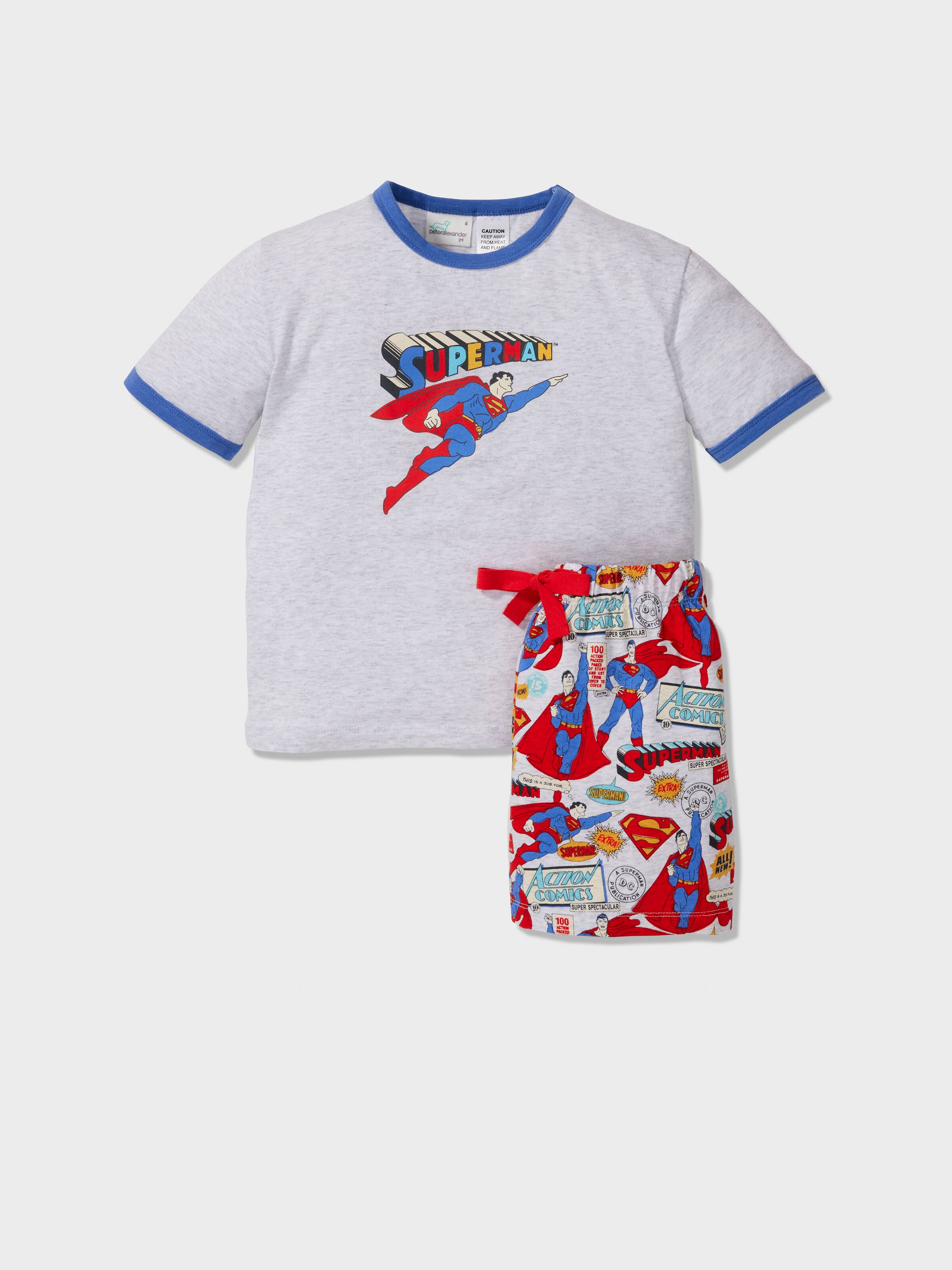 Jnr Boys Superman Comic Short Pj Set