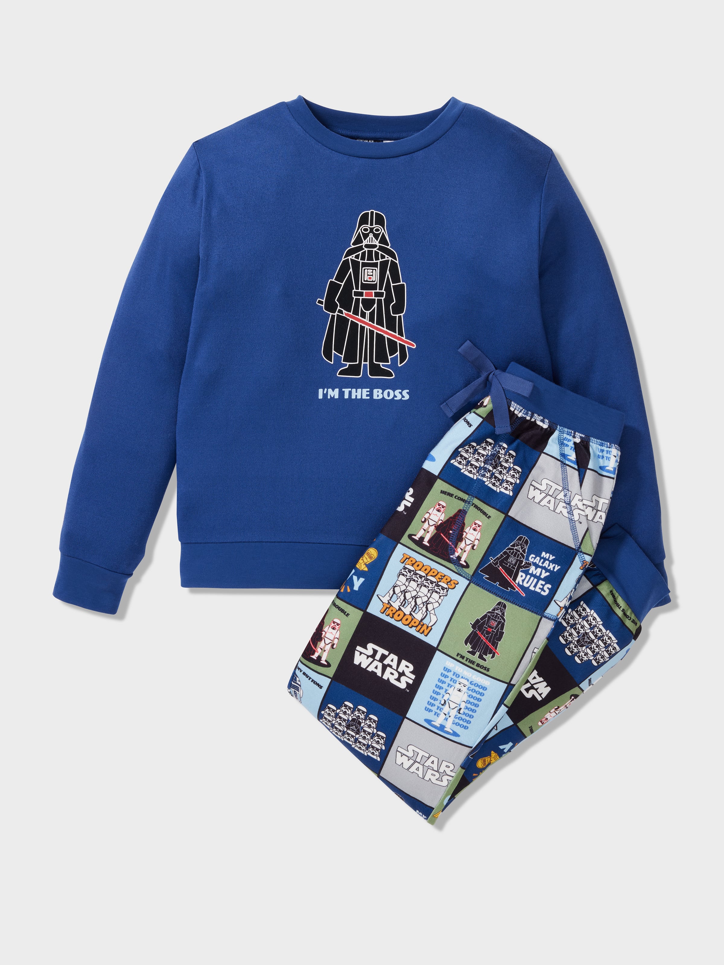 Boys Star Wars Empire Long Plush Pj Set