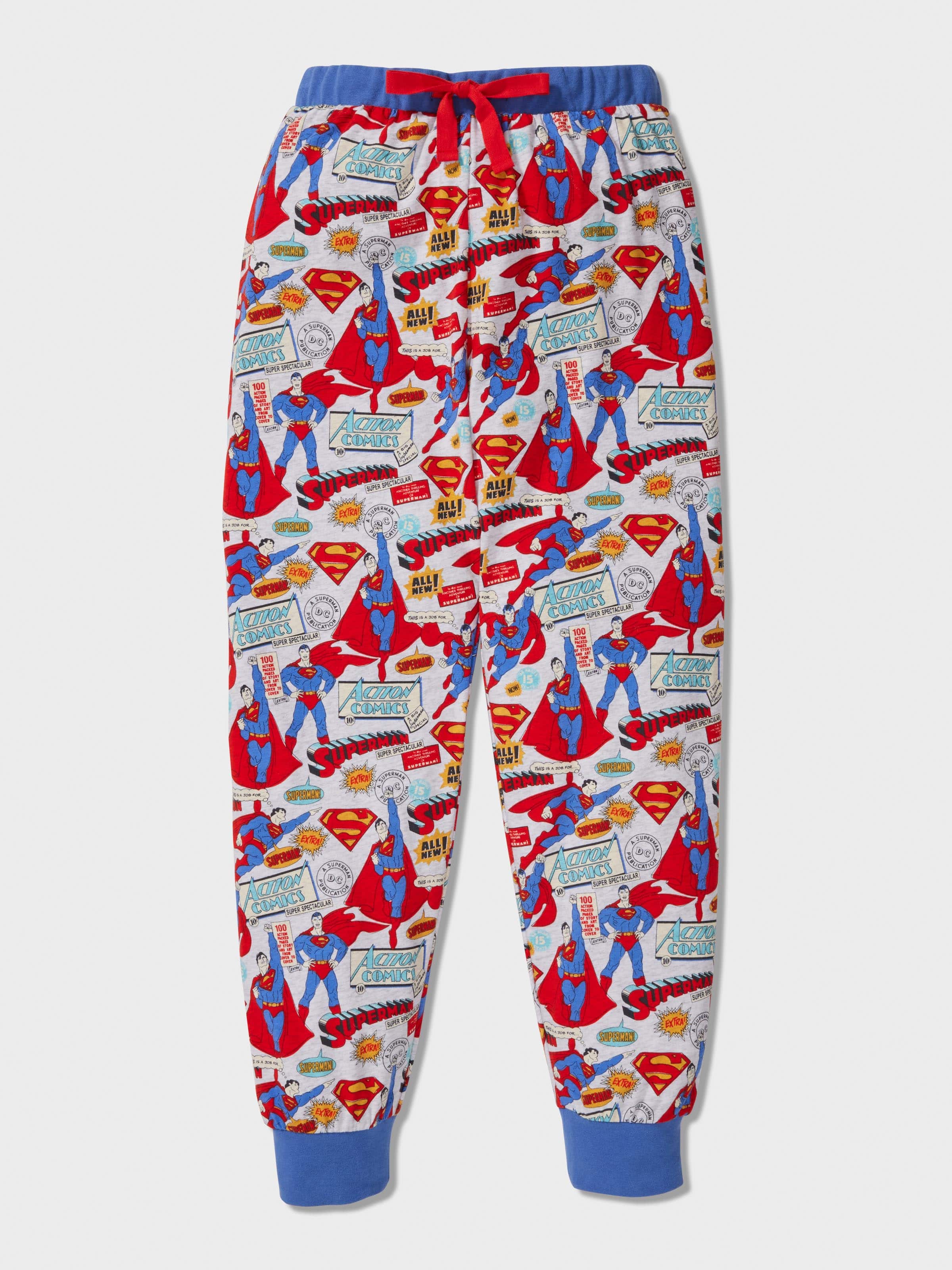 Boys Superman Comic Long Pj Set