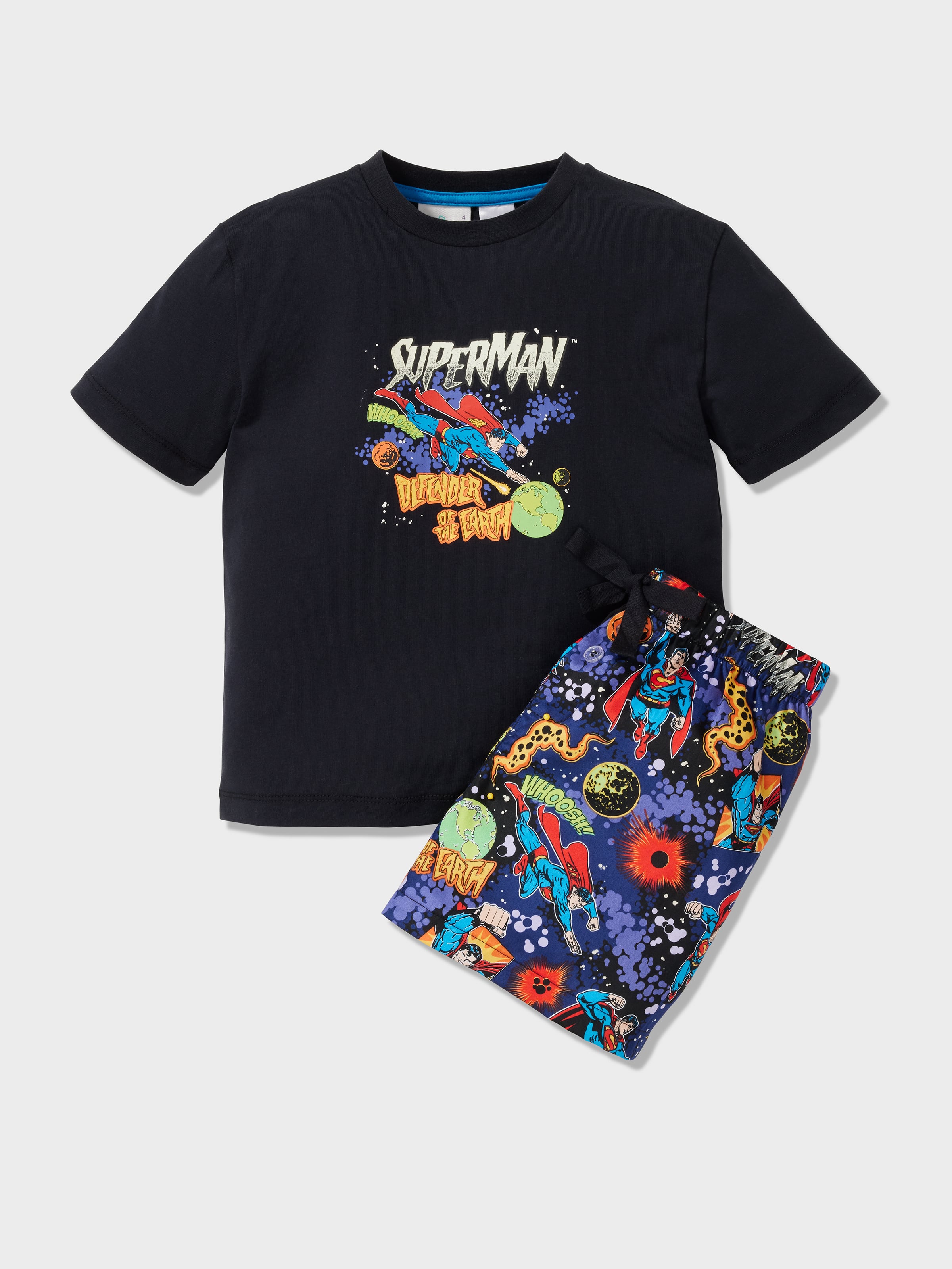 Boys 'Glow In The Dark' Superman Short Pj Set