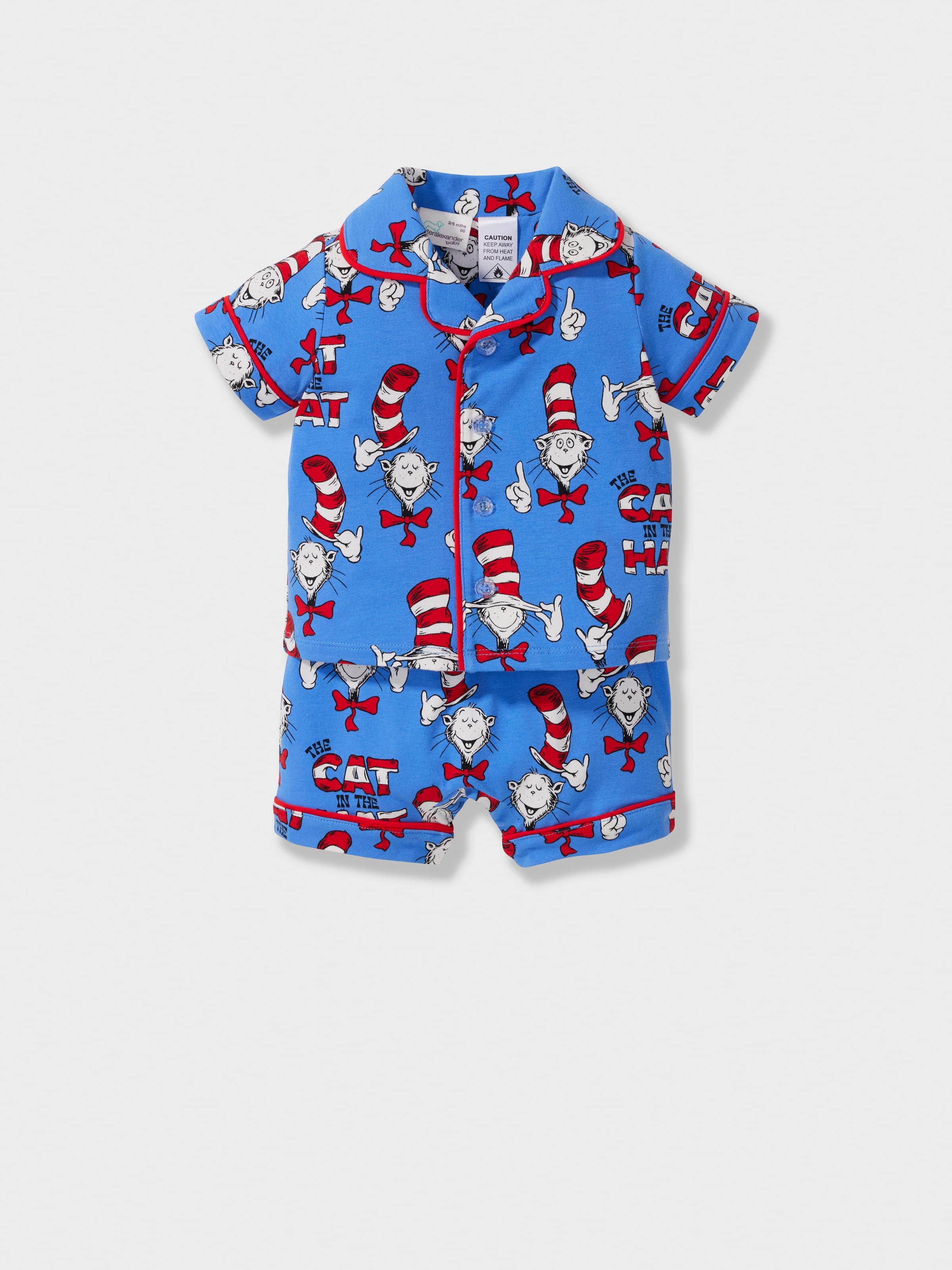 Baby Blue Cat In The Hat Classic Short Pj Set