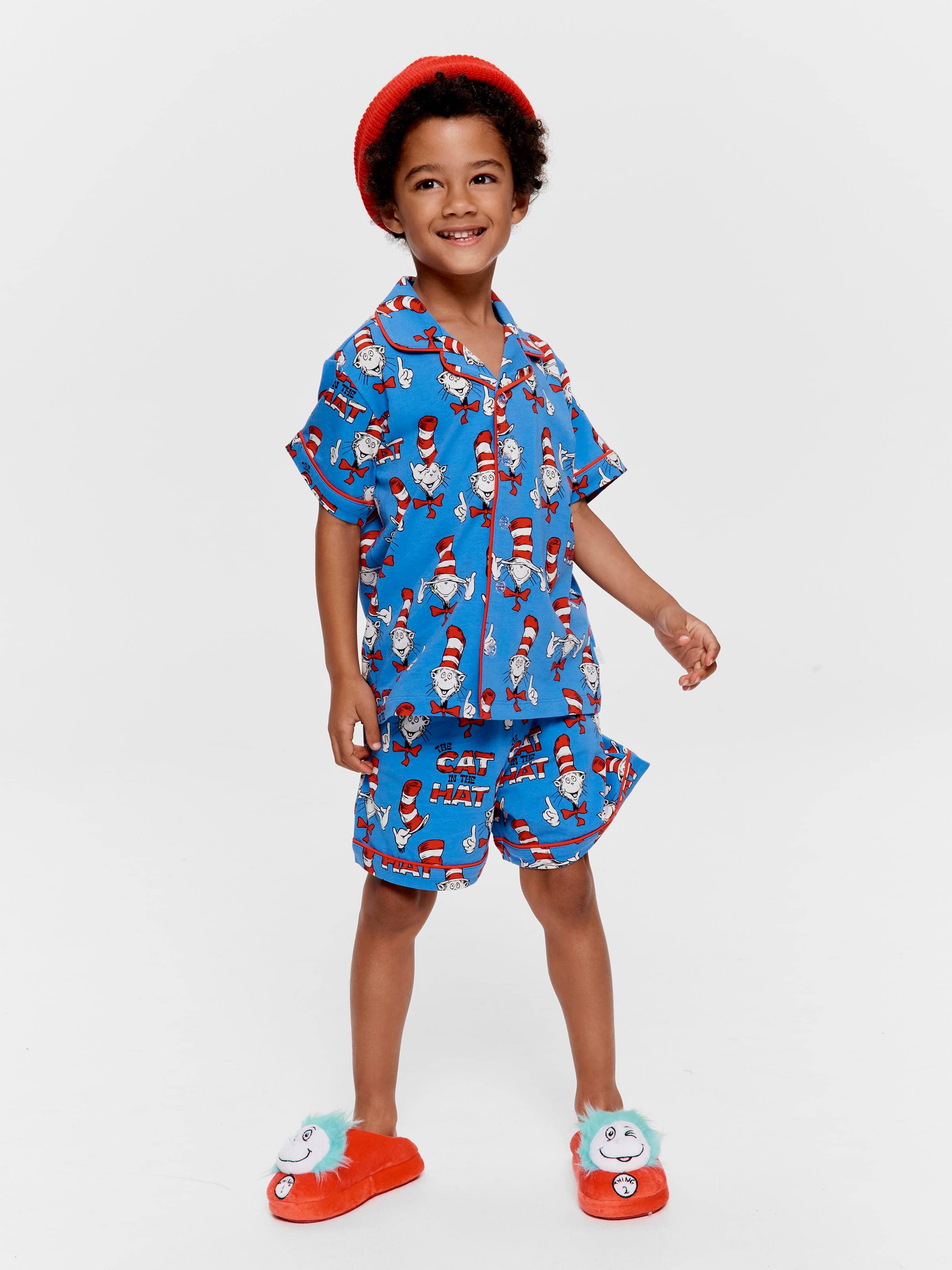Jnr Boys Cat In Hat Classic Short Pj Set