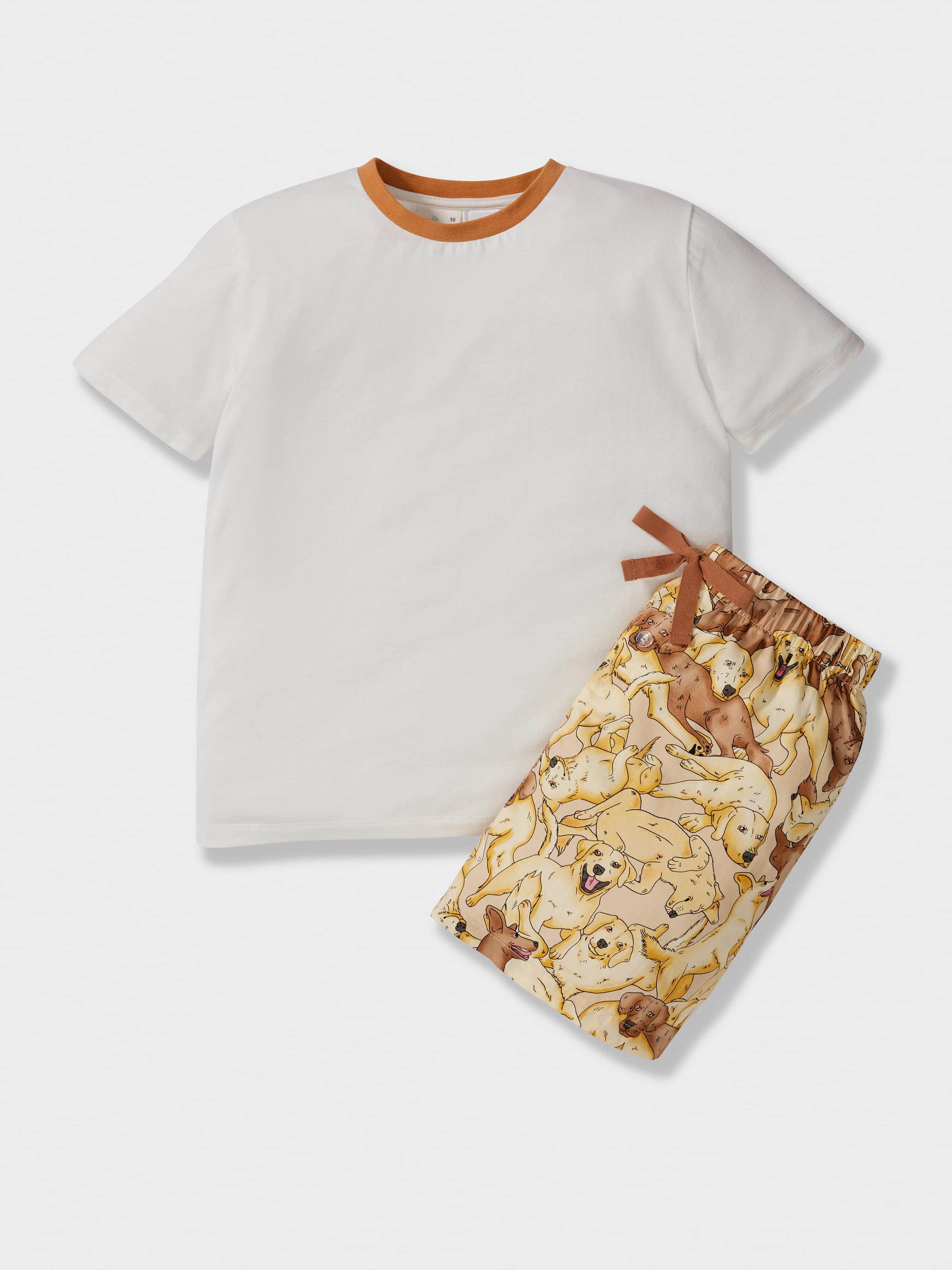 Kids Lazy Labrador Short Pj Set