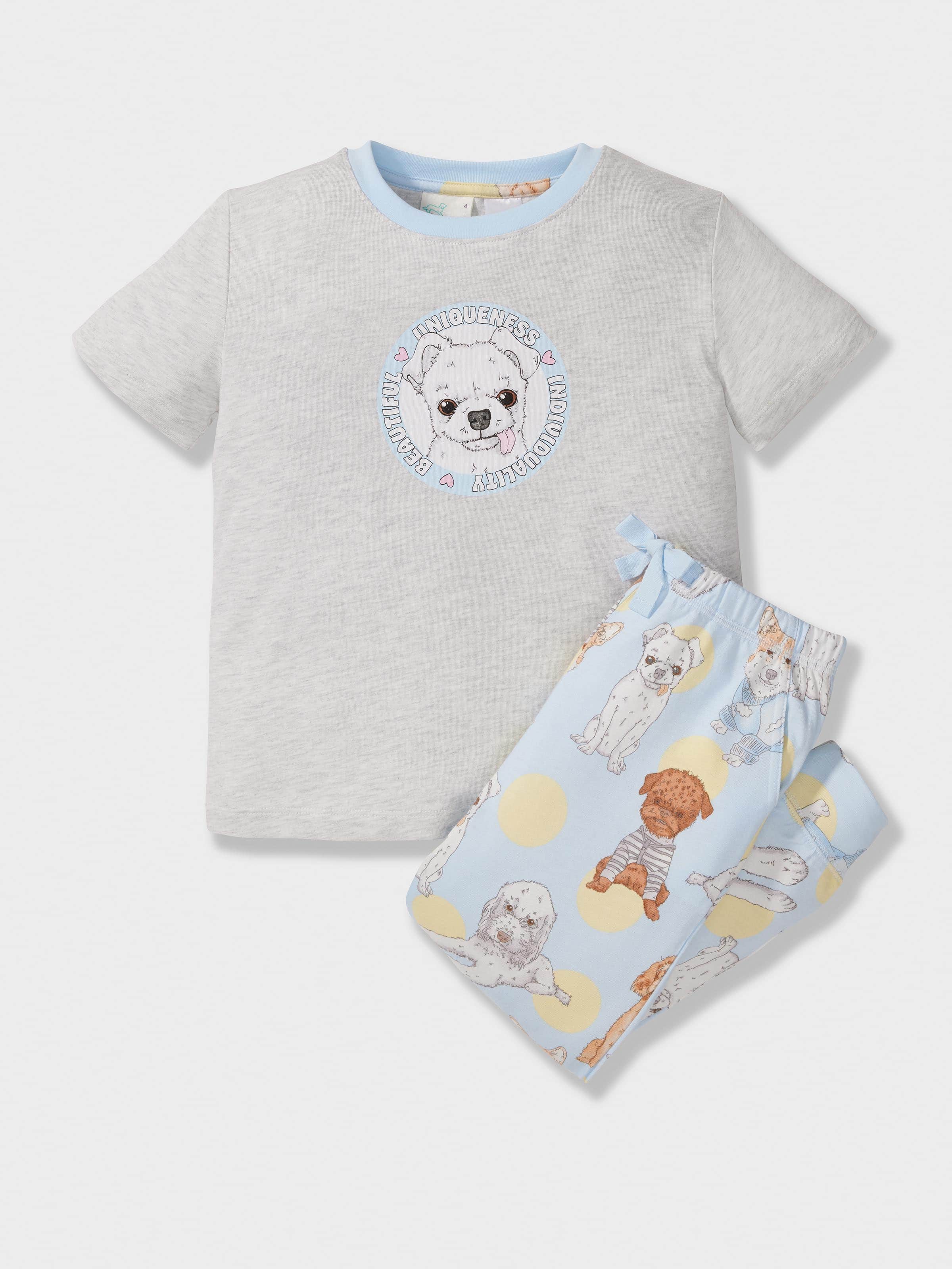 Girls Puppy Spots Pj Set