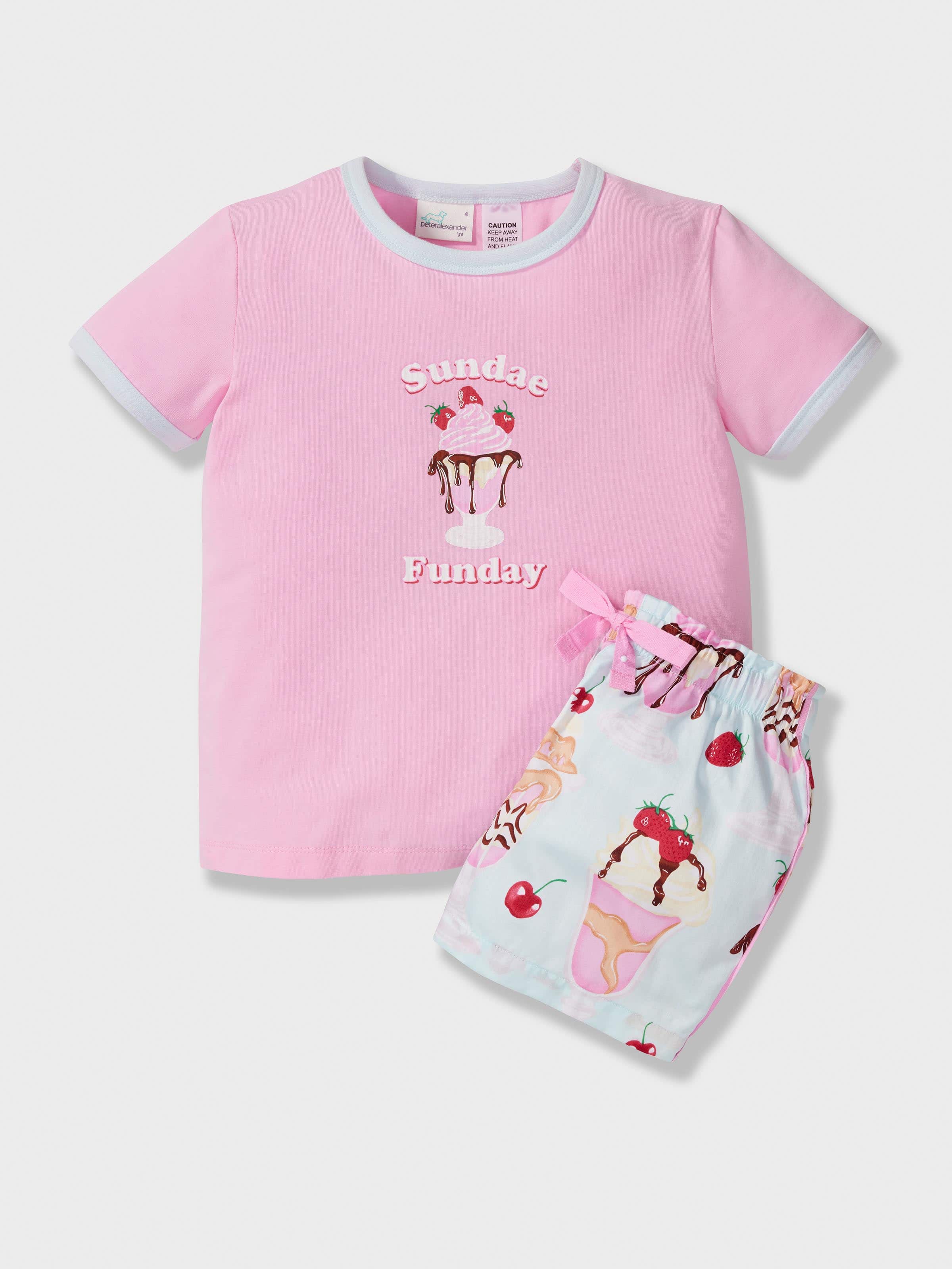 Girls Ice-Cream Sundae Short Pj Set