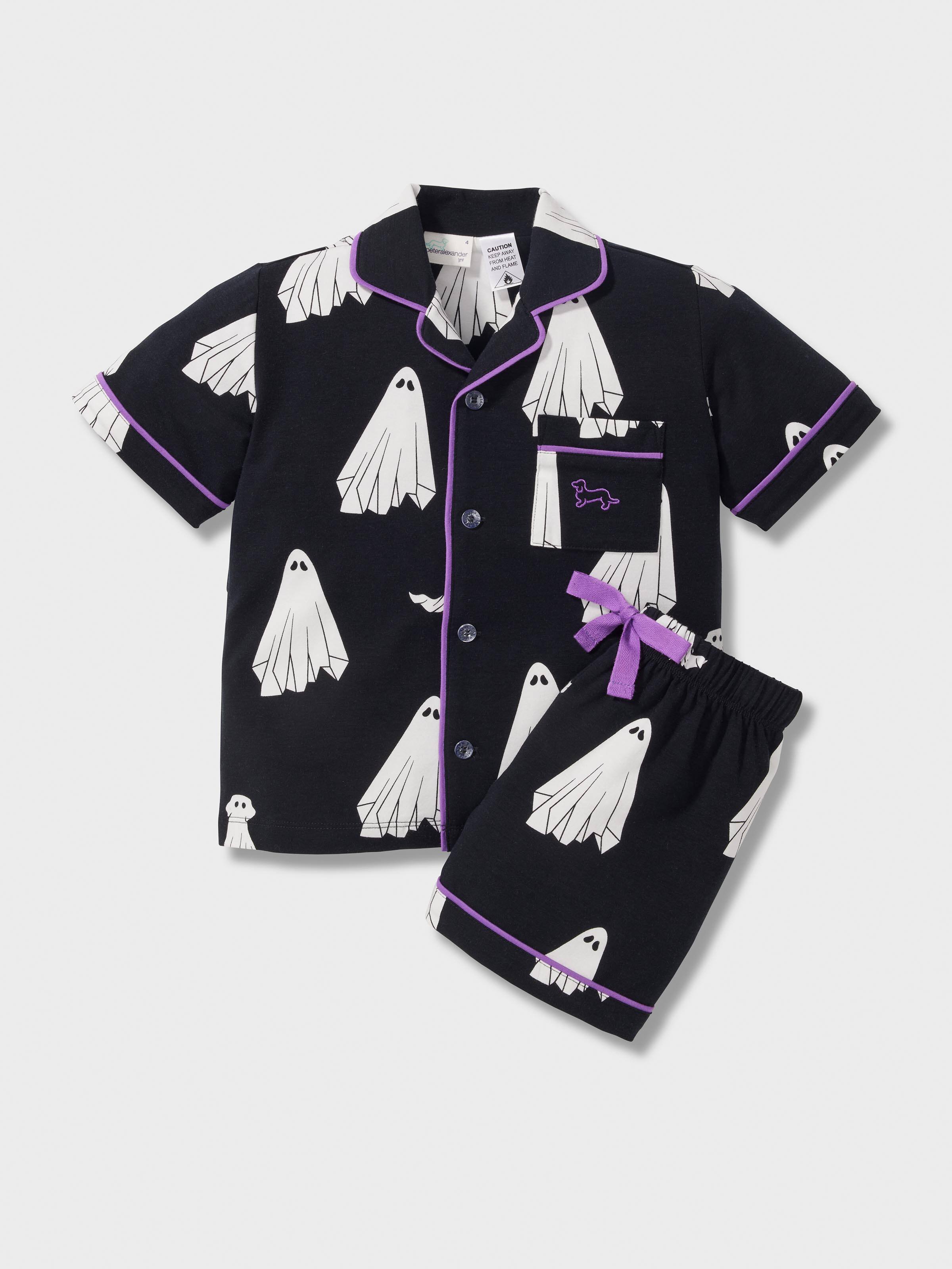 Kids Spooky Ghost Classic Shortie Pj Set