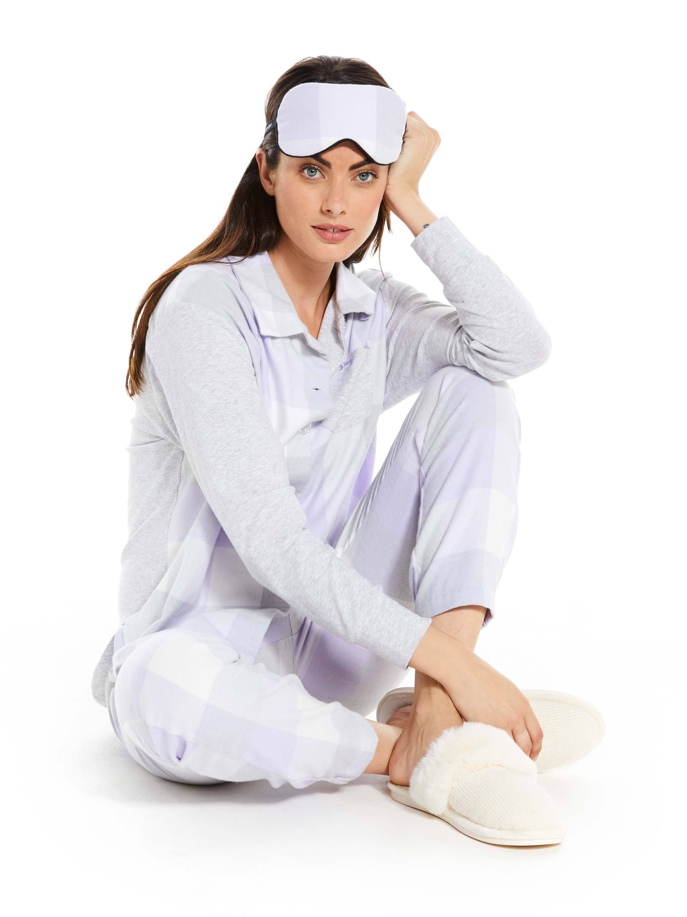 Lilac Buffalo Check Flannel Pj Set