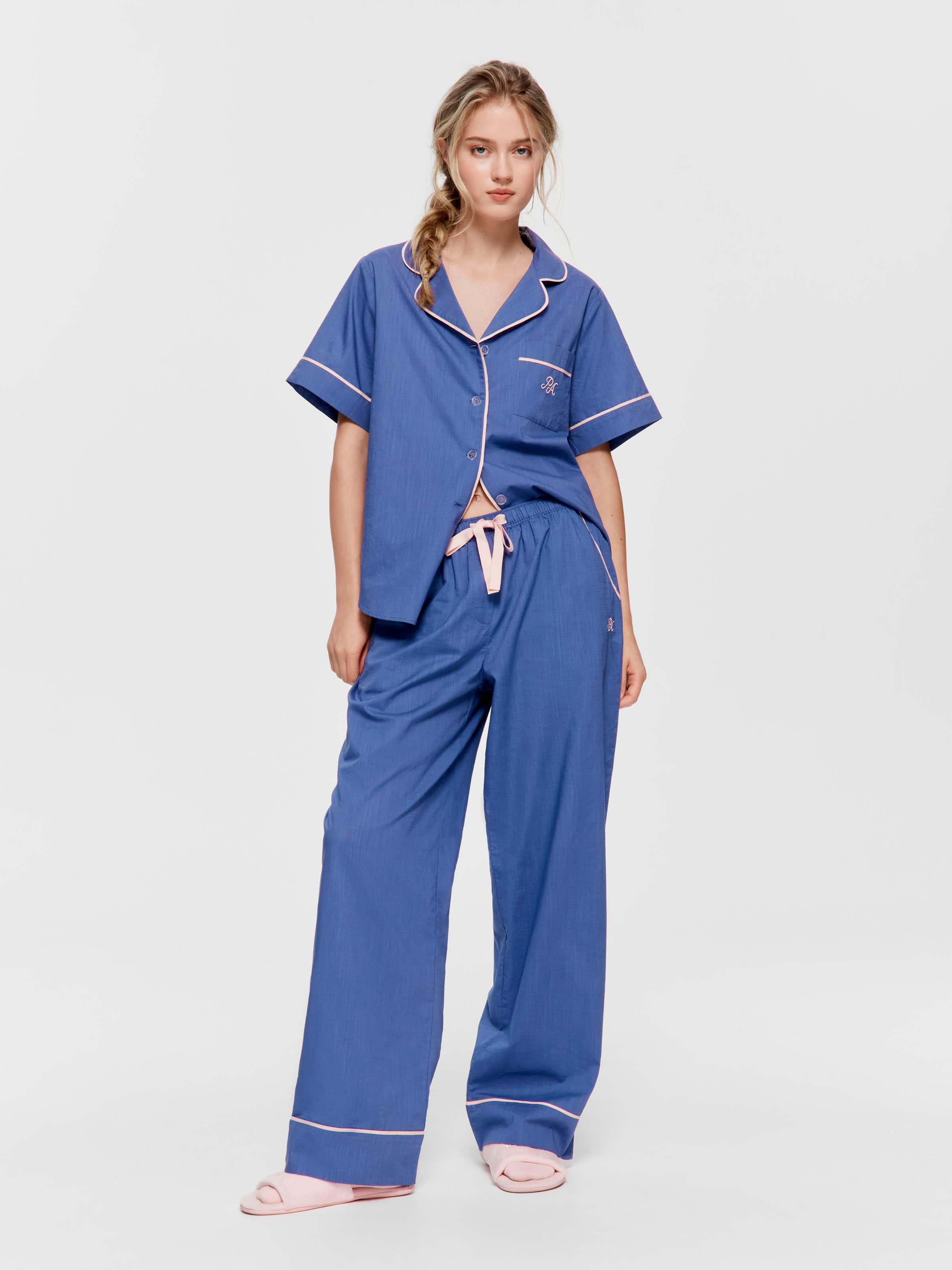 Blue 100% Cotton Classic Pj Pant