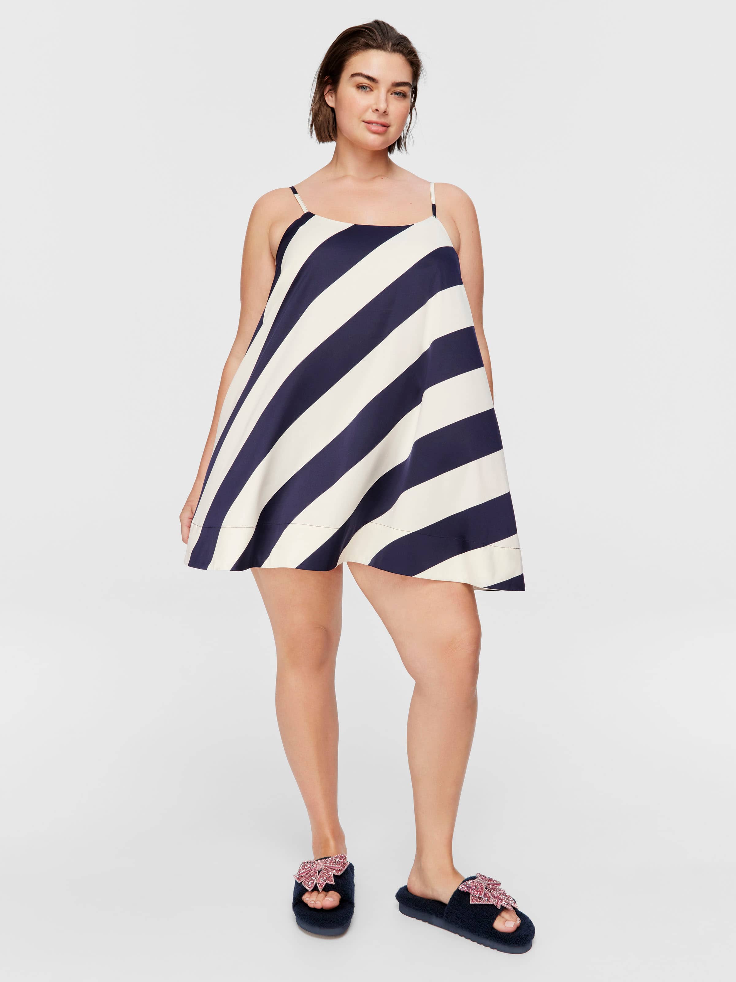 P.A. Plus Peters Fashion Stripe Satin Nightie
